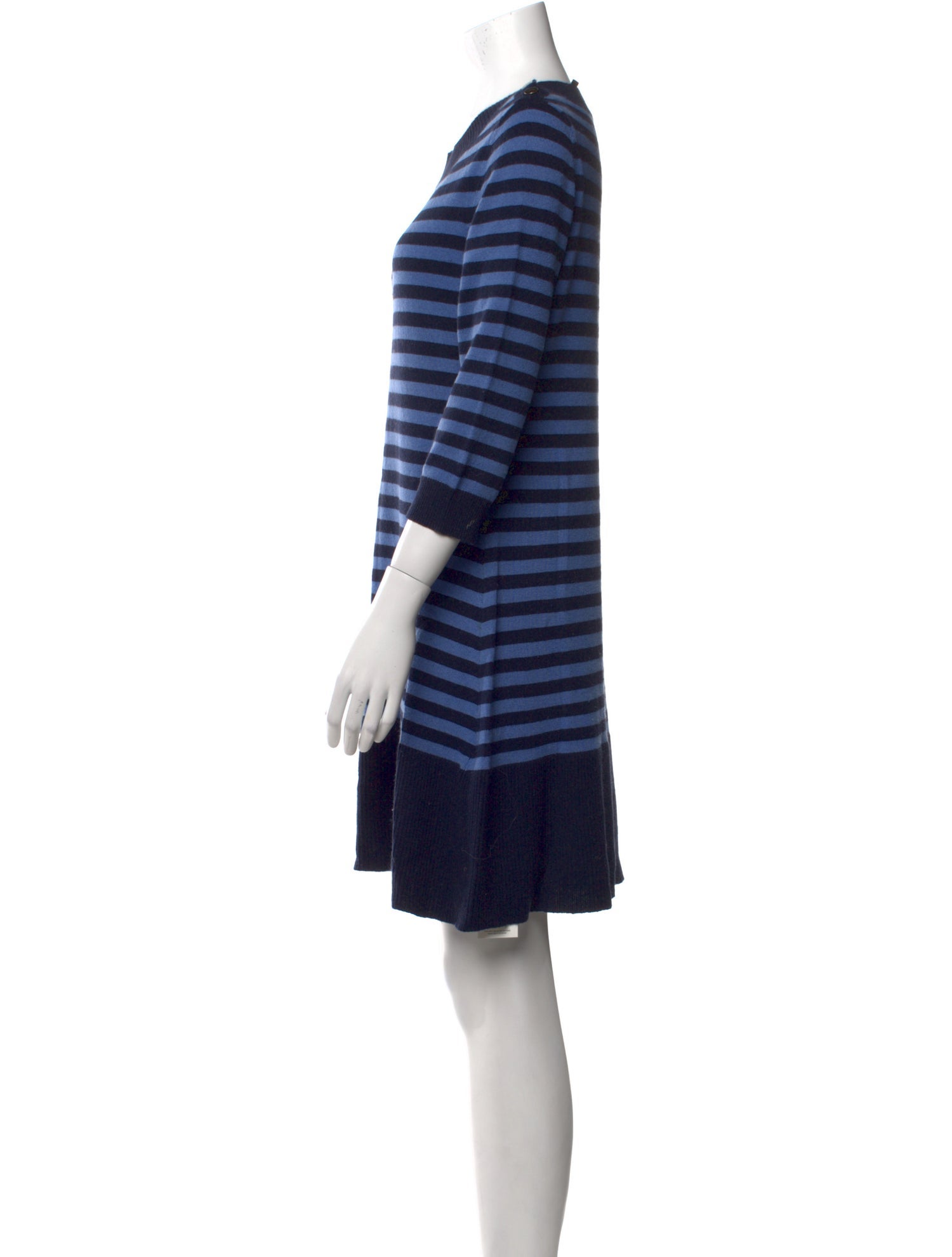 Charles Nolan Striped Mini Dress