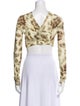 Charlotte Knowles Printed Mock Neck Crop Top