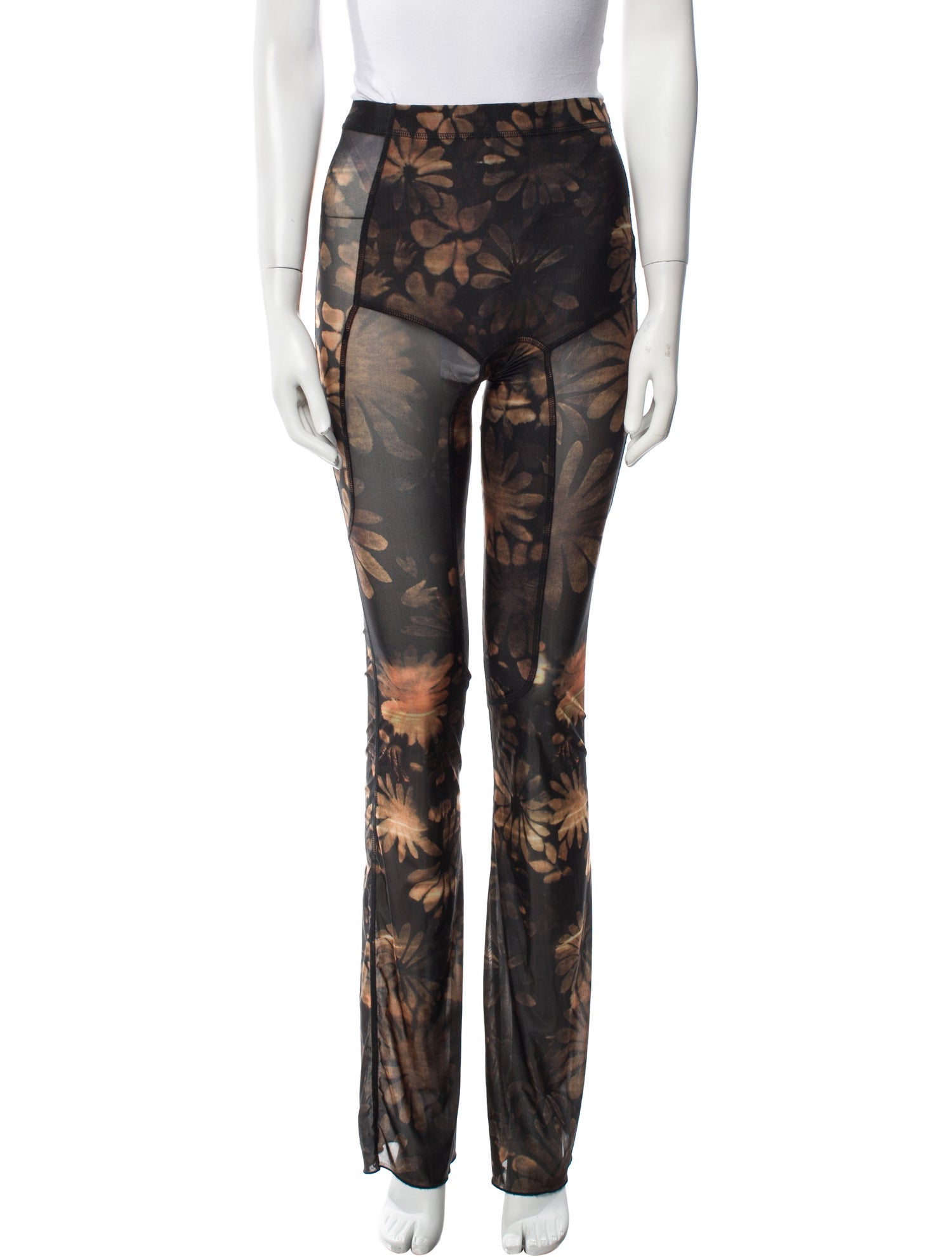 Charlotte Knowles Floral Print Wide Leg Pants