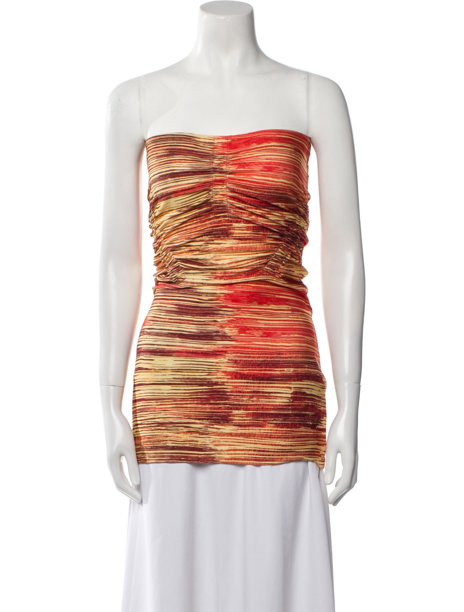 Charlotte Knowles Printed Strapless Top w/ Tags