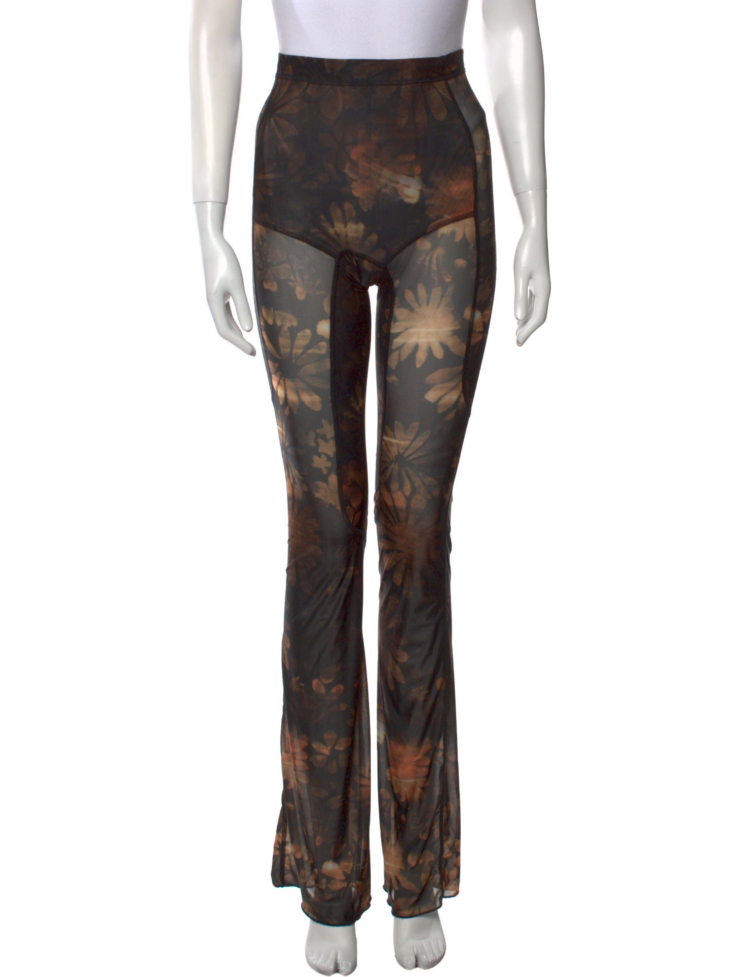 Charlotte Knowles Floral Print Wide Leg Pants