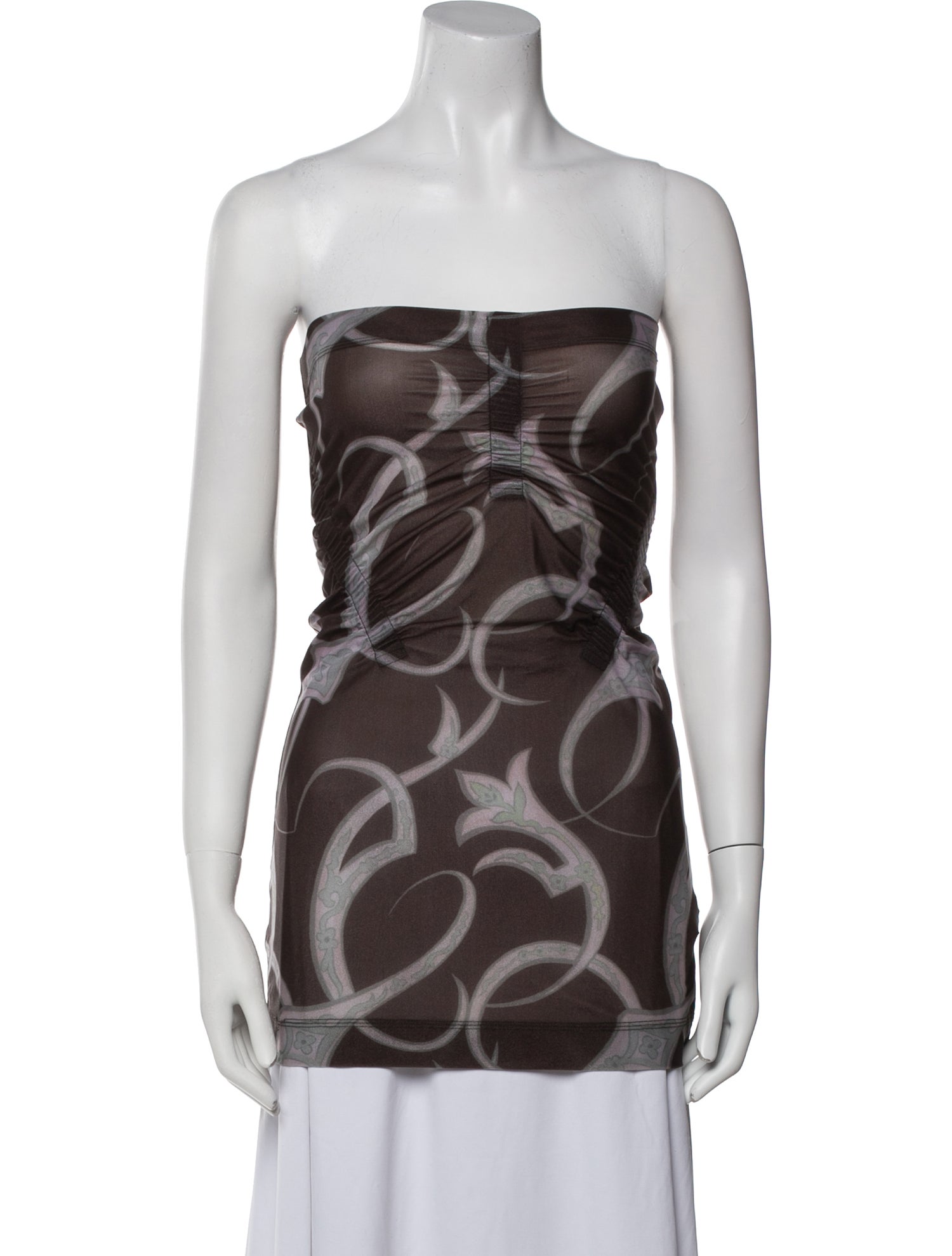 Charlotte Knowles Printed Strapless Top