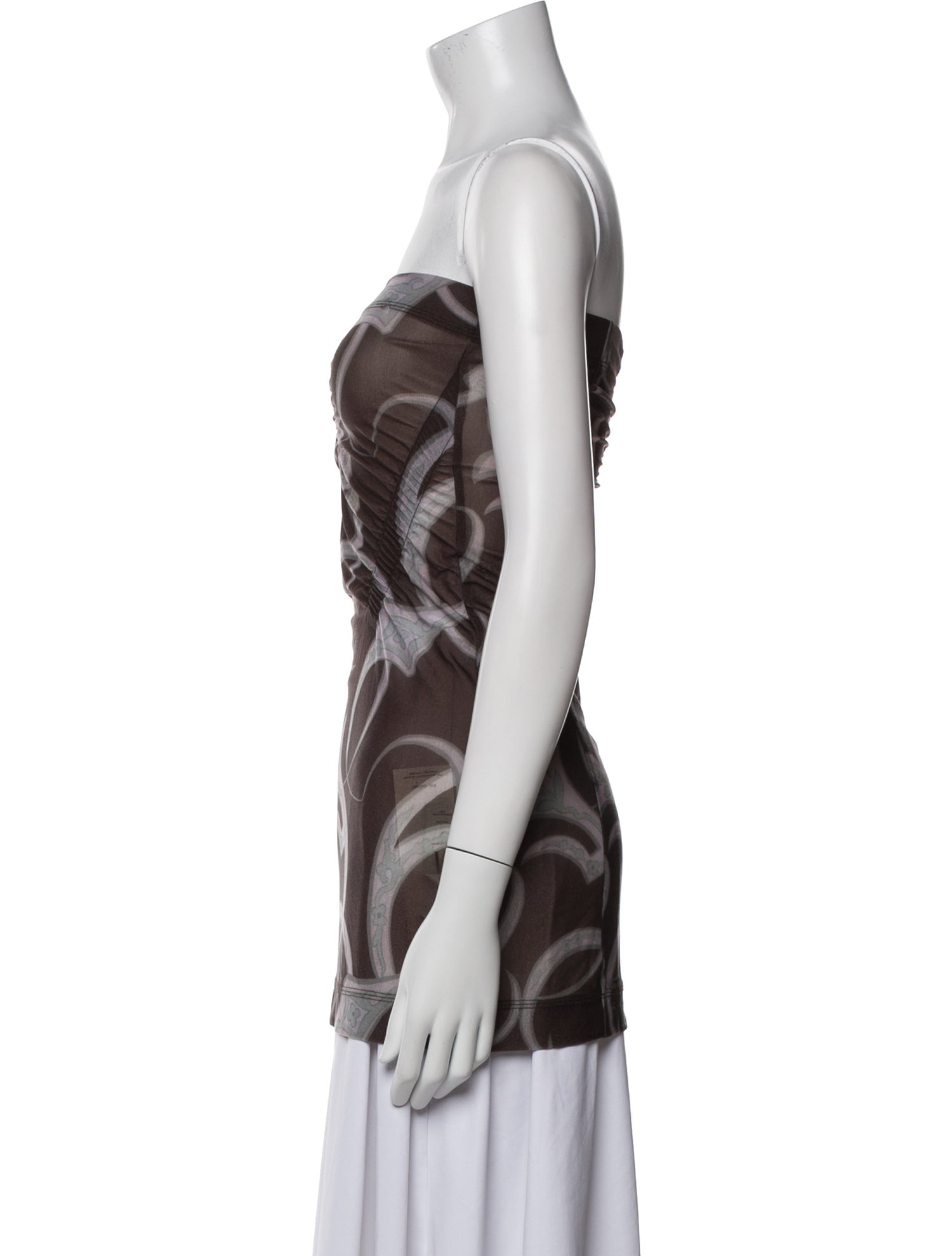 Charlotte Knowles Printed Strapless Top