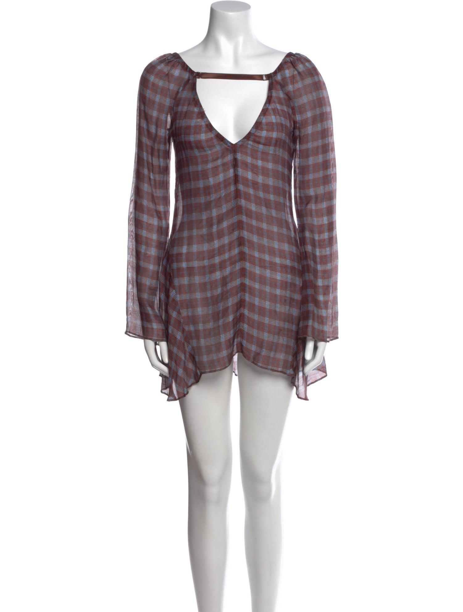 Charlotte Knowles Plaid Print Mini Dress