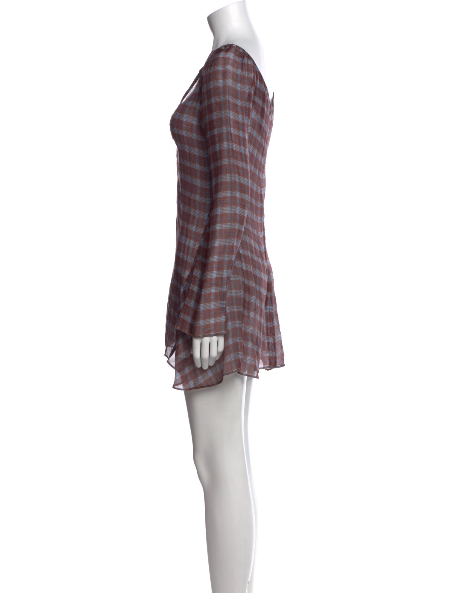 Charlotte Knowles Plaid Print Mini Dress