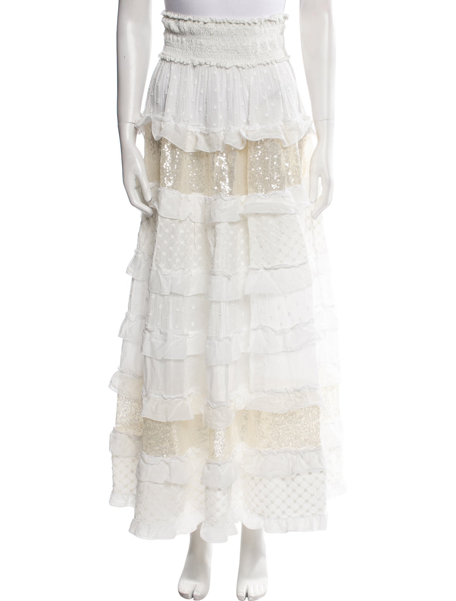 Chio Lace Pattern Long Skirt