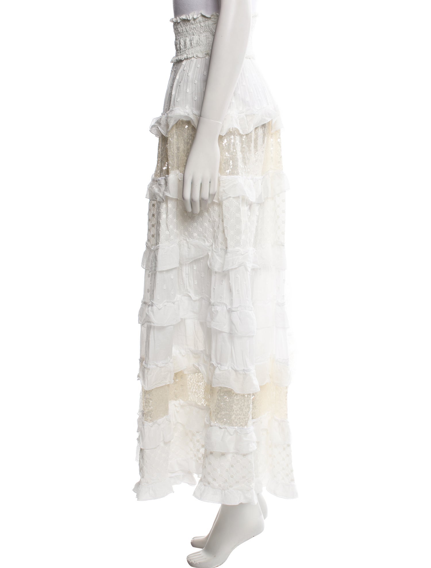 Chio Lace Pattern Long Skirt