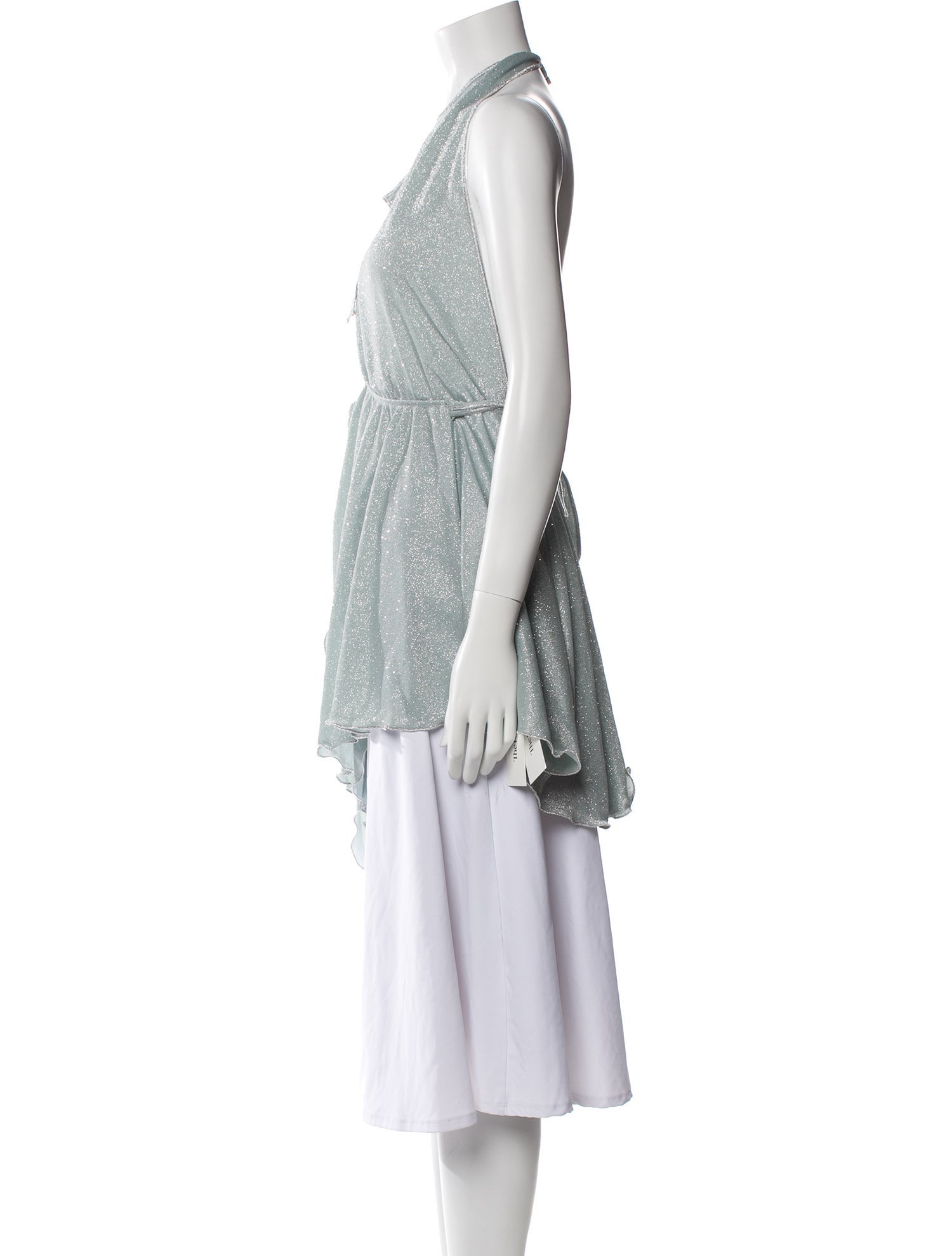 Chio Printed One-Shoulder Tunic w/ Tags