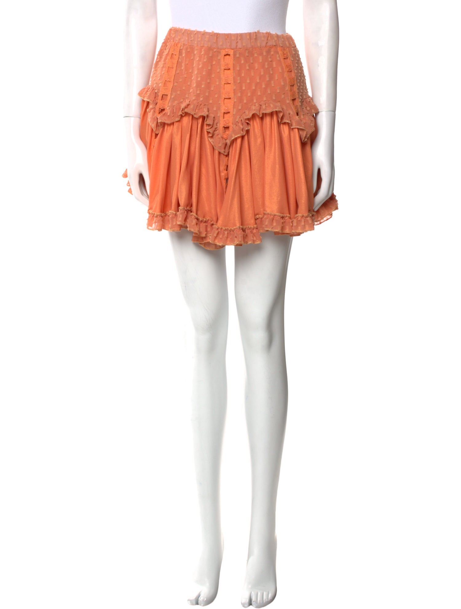 Chio Ruffle Embellishment Mini Skirt