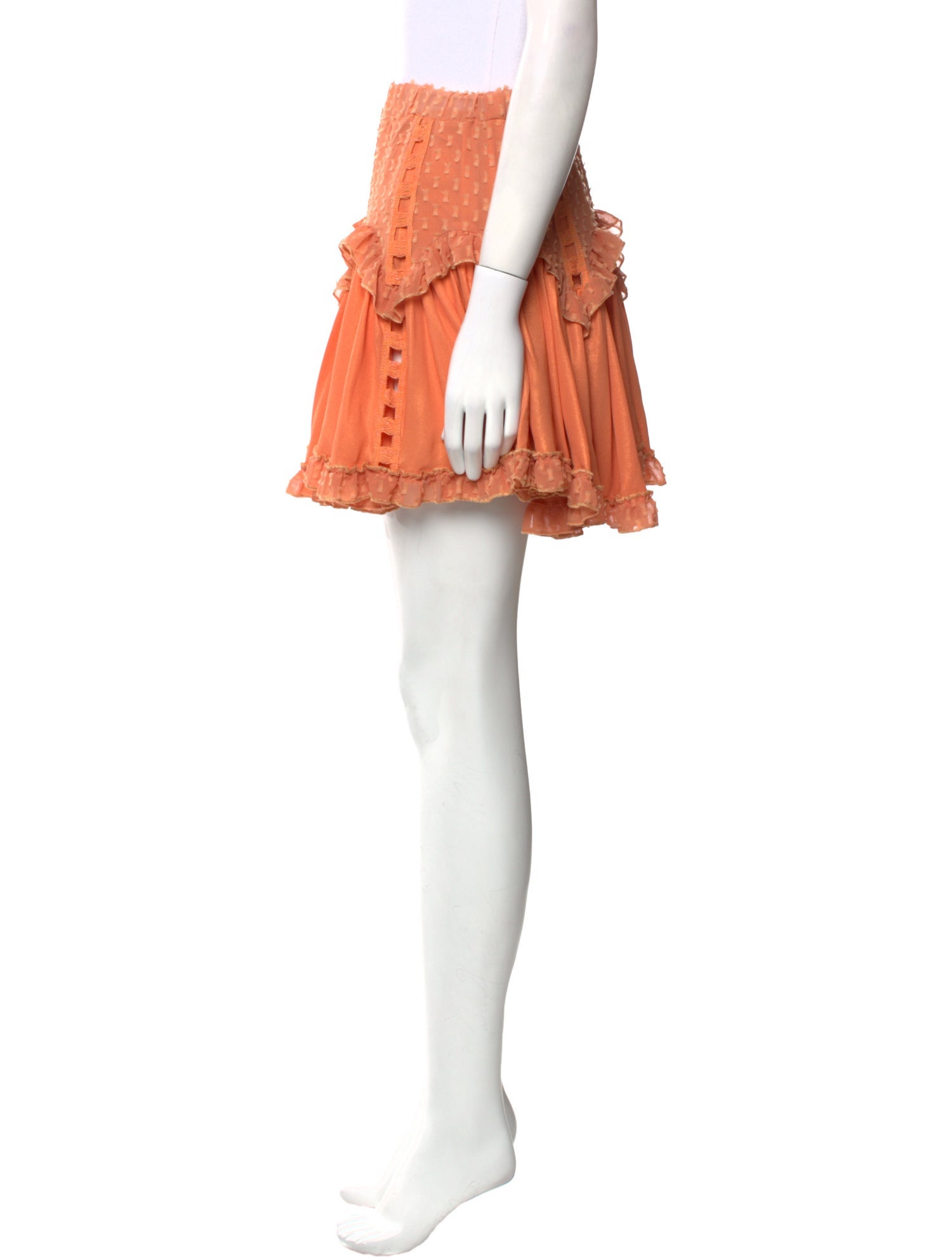 Chio Ruffle Embellishment Mini Skirt