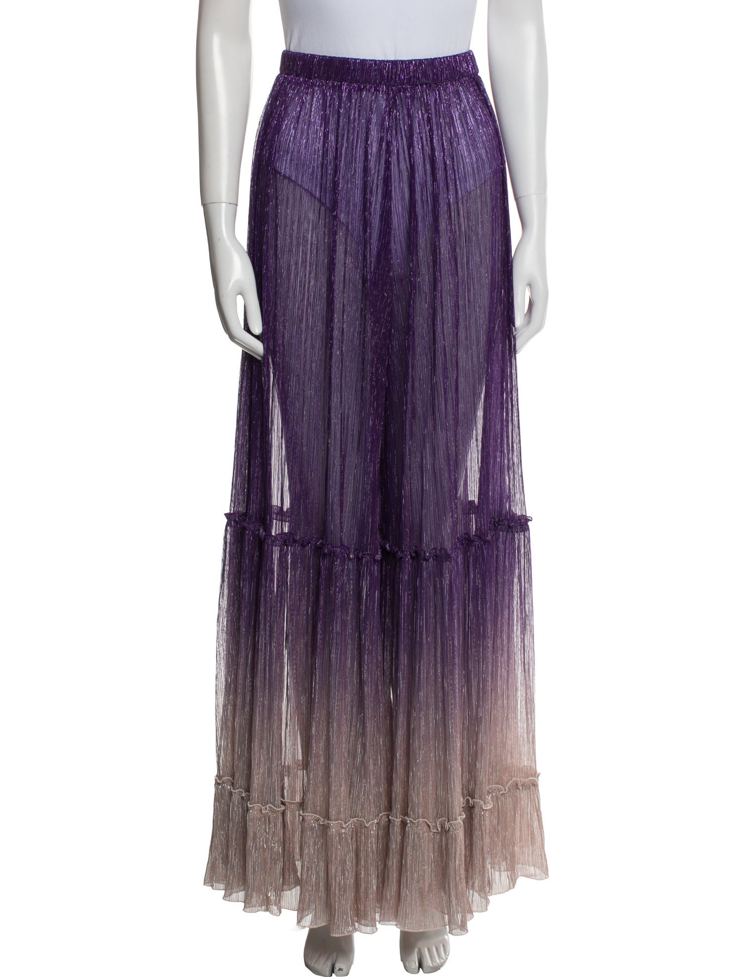 Chio Colorblock Pattern Wide Leg Pants