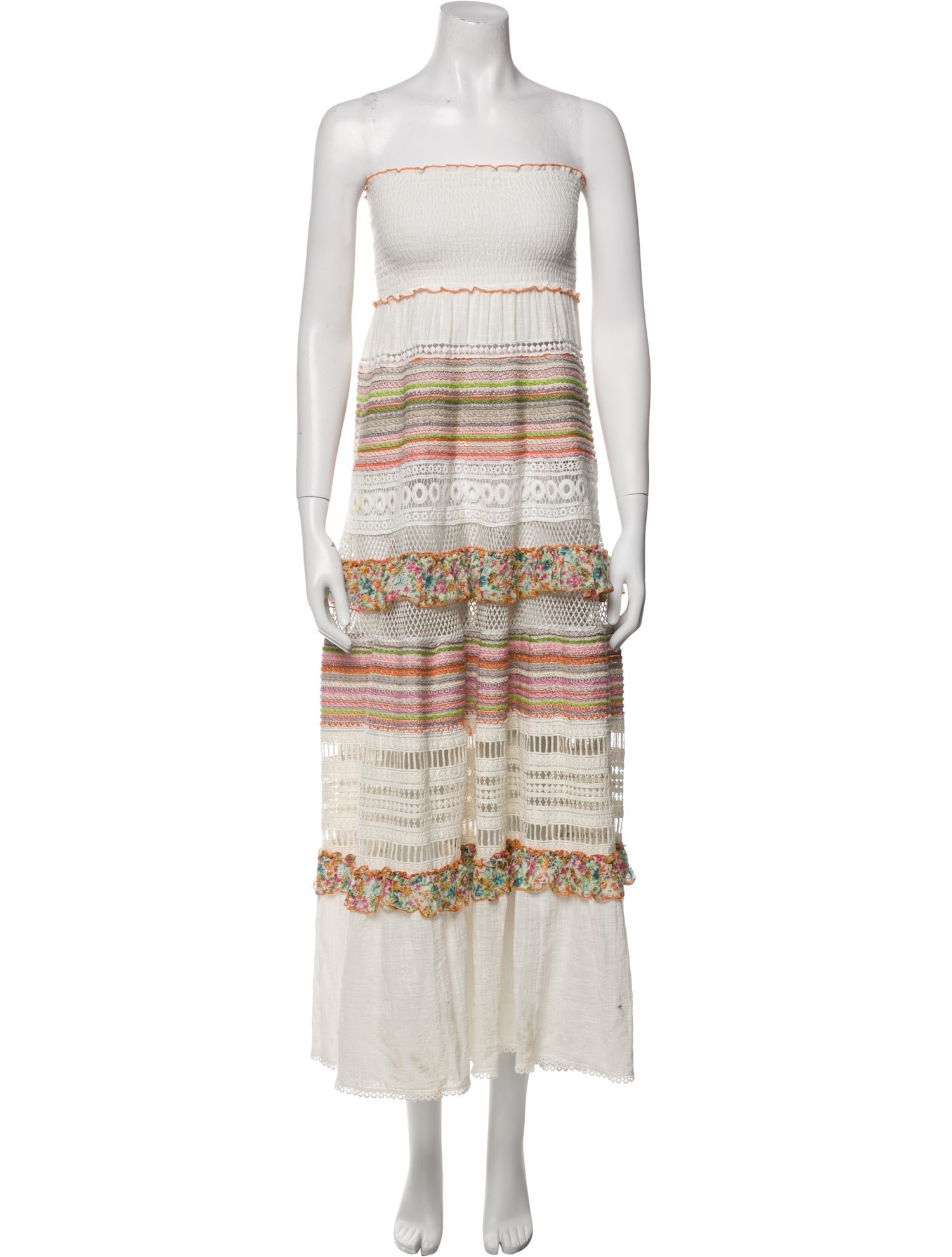 Chio Striped Midi Length Dress