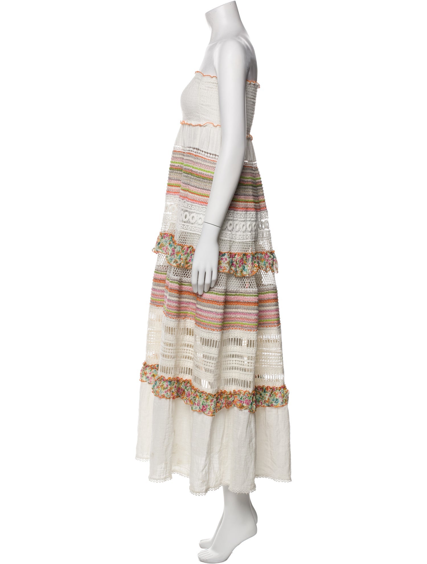 Chio Striped Midi Length Dress