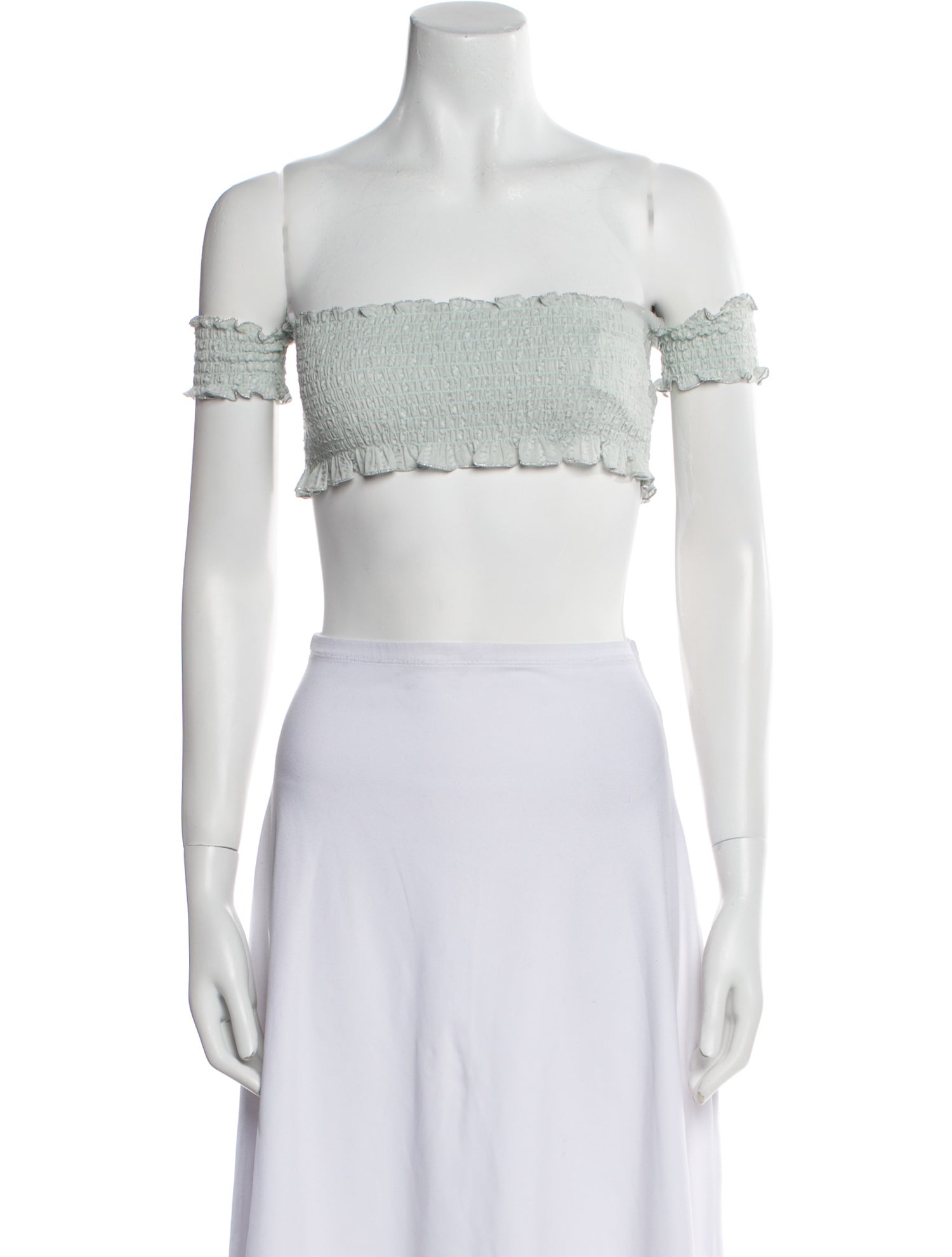 Chio Off-The-Shoulder Short Sleeve Crop Top