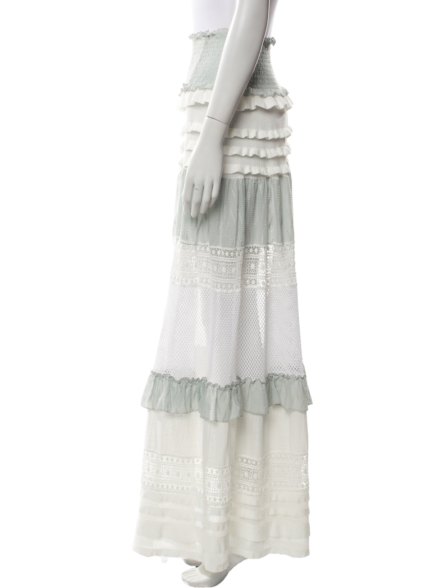 Chio Lace Pattern Midi Length Skirt