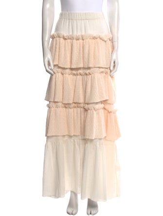 Chio Colorblock Pattern Long Skirt