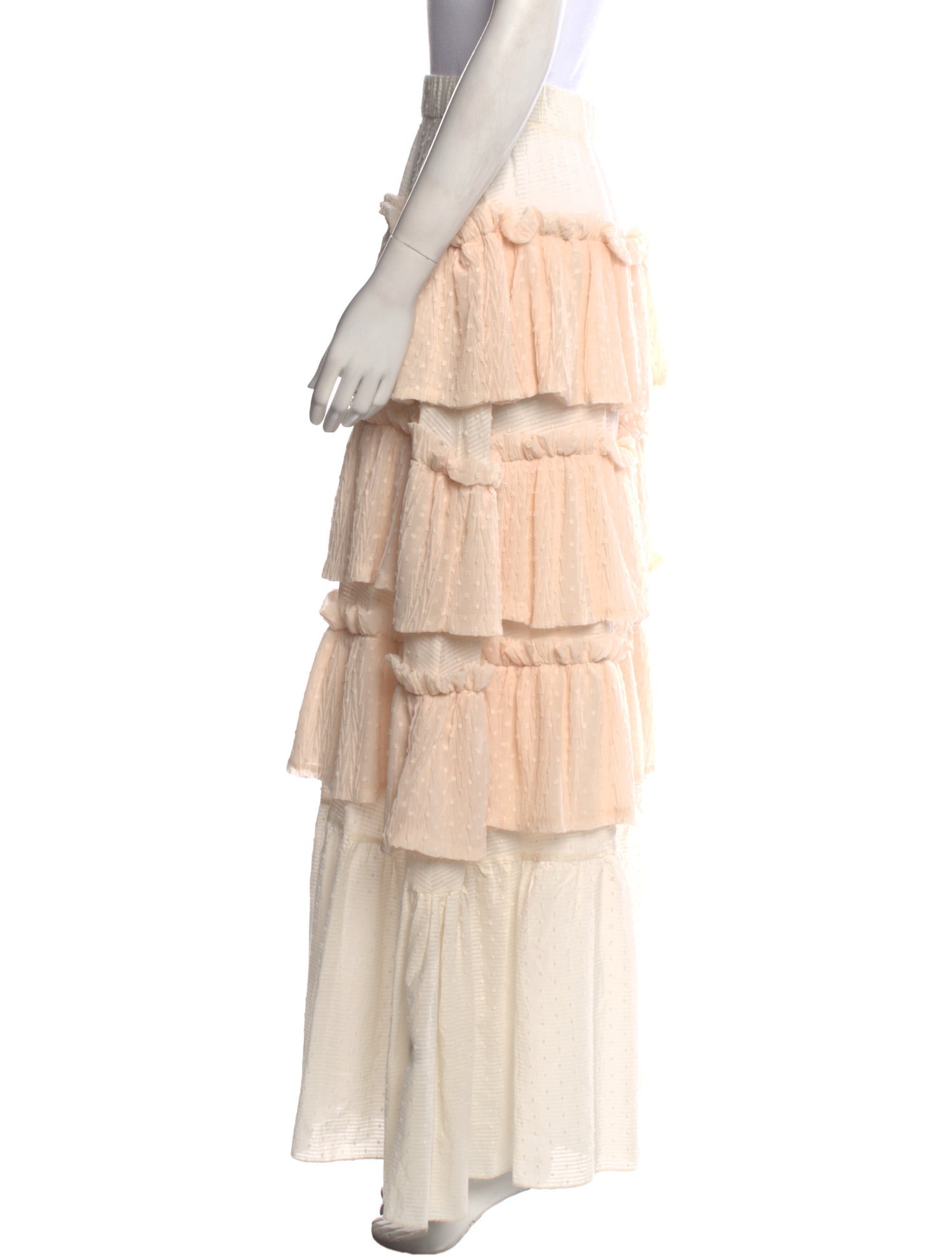 Chio Colorblock Pattern Long Skirt