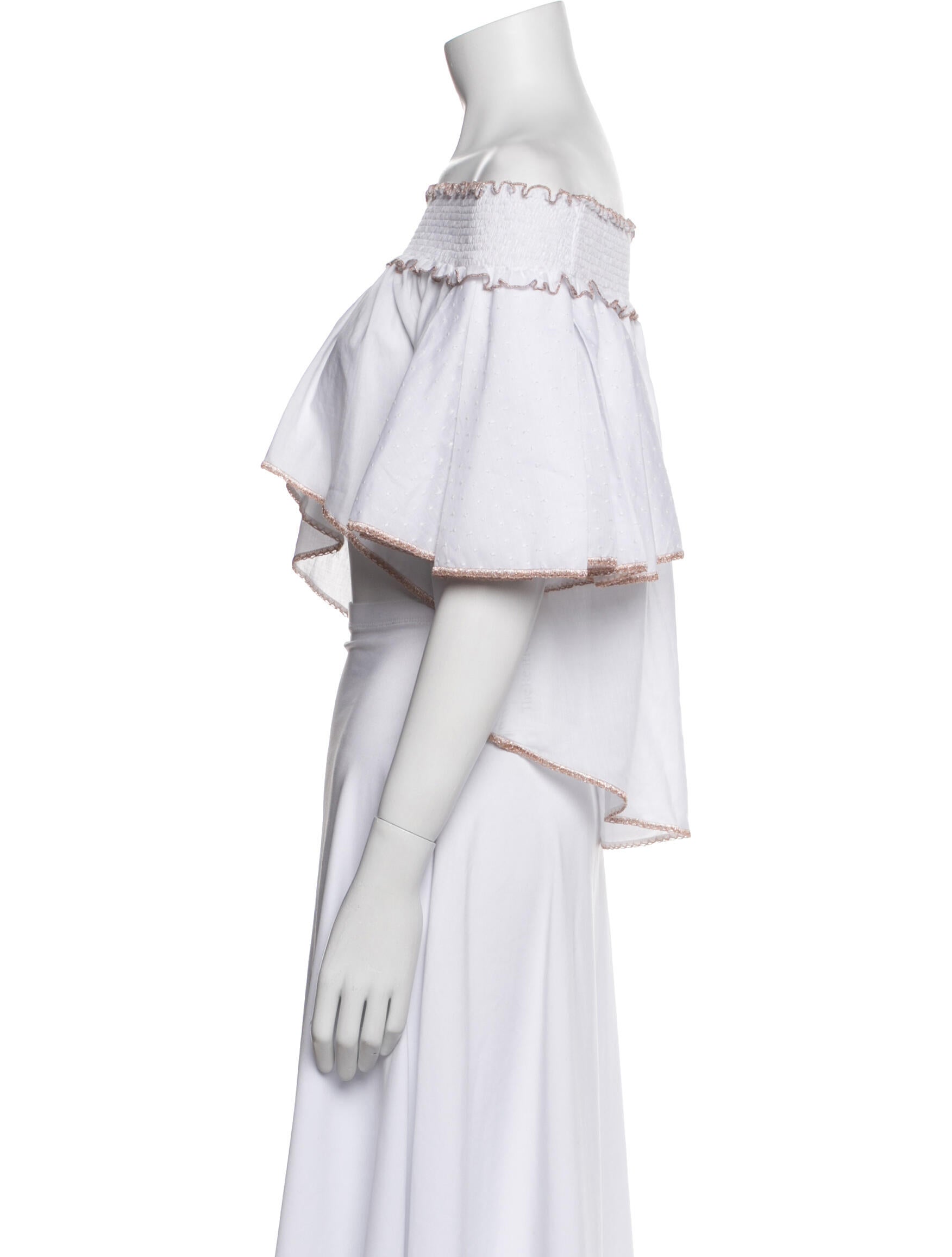 Chio Off-The-Shoulder Short Sleeve Crop Top