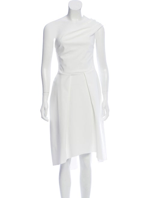 Chiara Boni One-Shoulder Midi Length Dress White