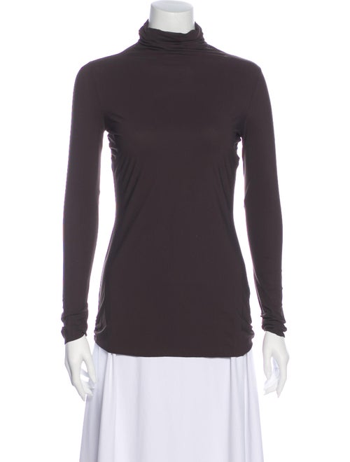 Chiara Boni Turtleneck Long Sleeve Top Brown