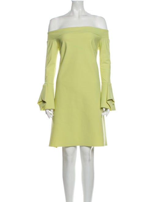Chiara Boni Off-The-Shoulder Mini Dress Green