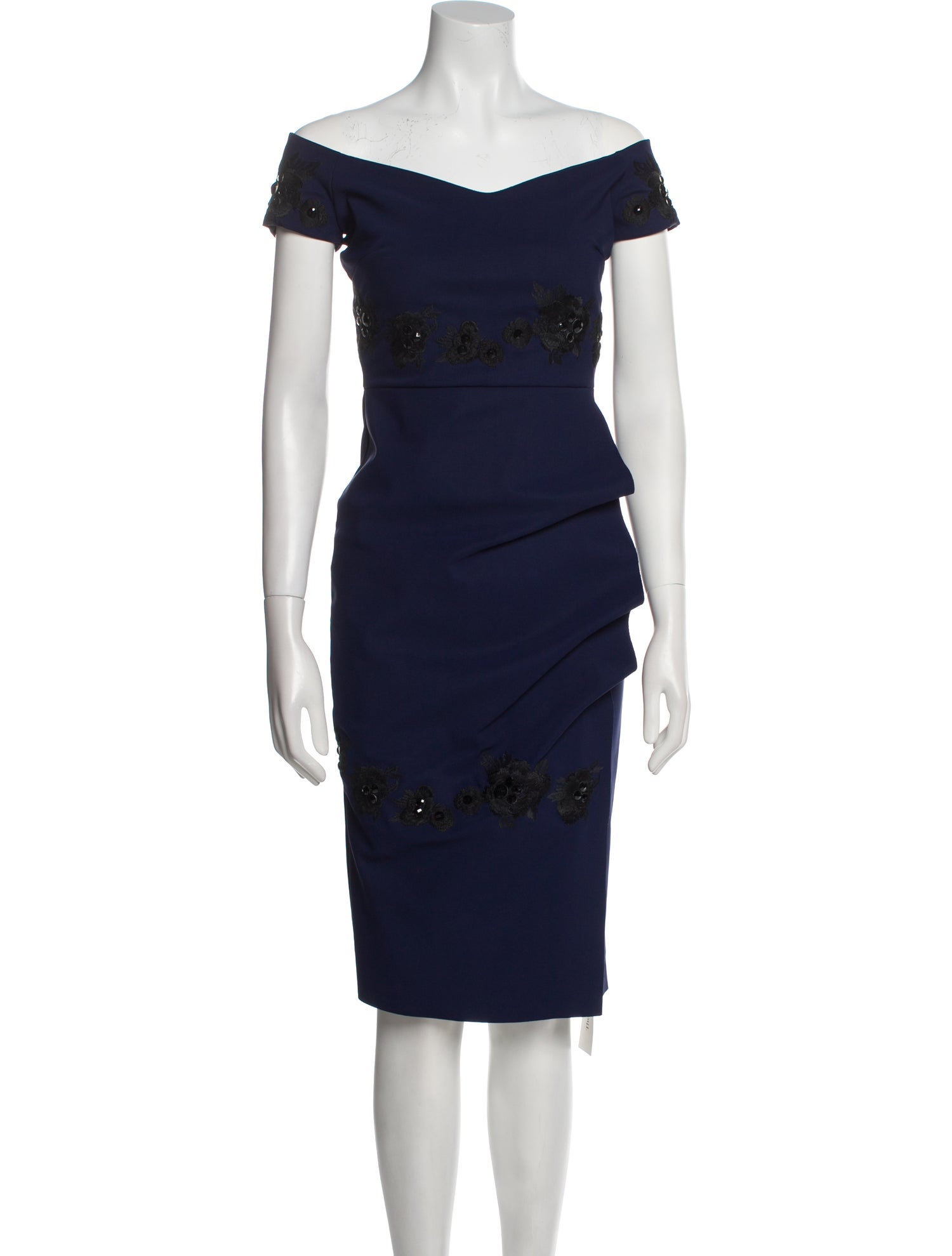 Chiara Boni Off-The-Shoulder Knee-Length Dress