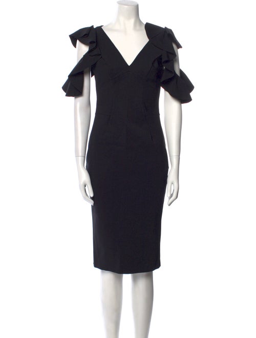 Chiara Boni V-Neck Knee-Length Dress