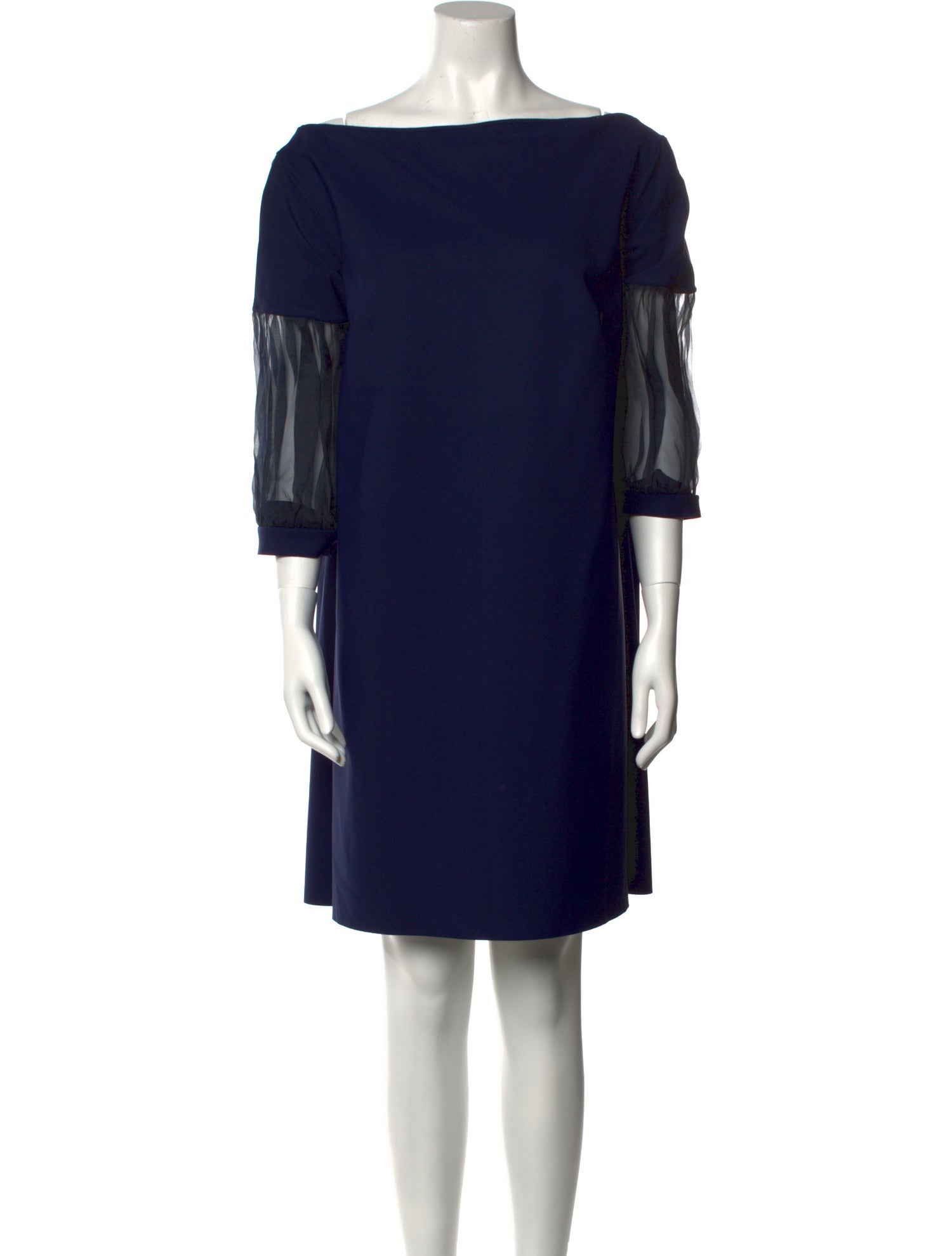 Chiara Boni Bateau Neckline Mini Dress