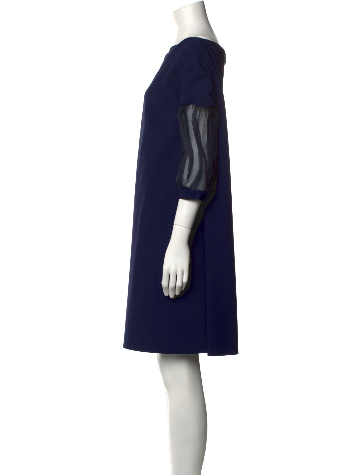 Chiara Boni Bateau Neckline Mini Dress