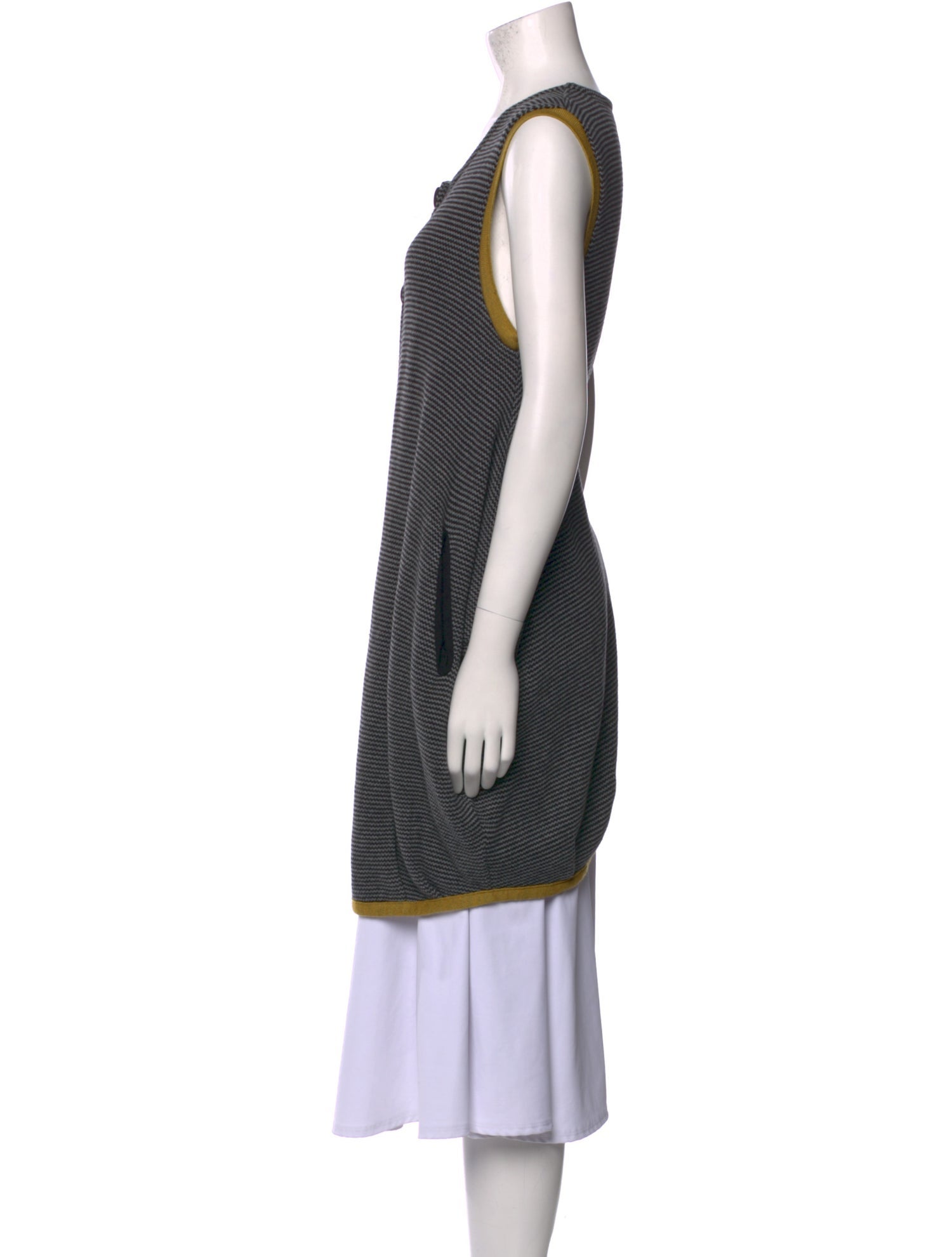 Chiara Boni Striped Scoop Neck Sweater