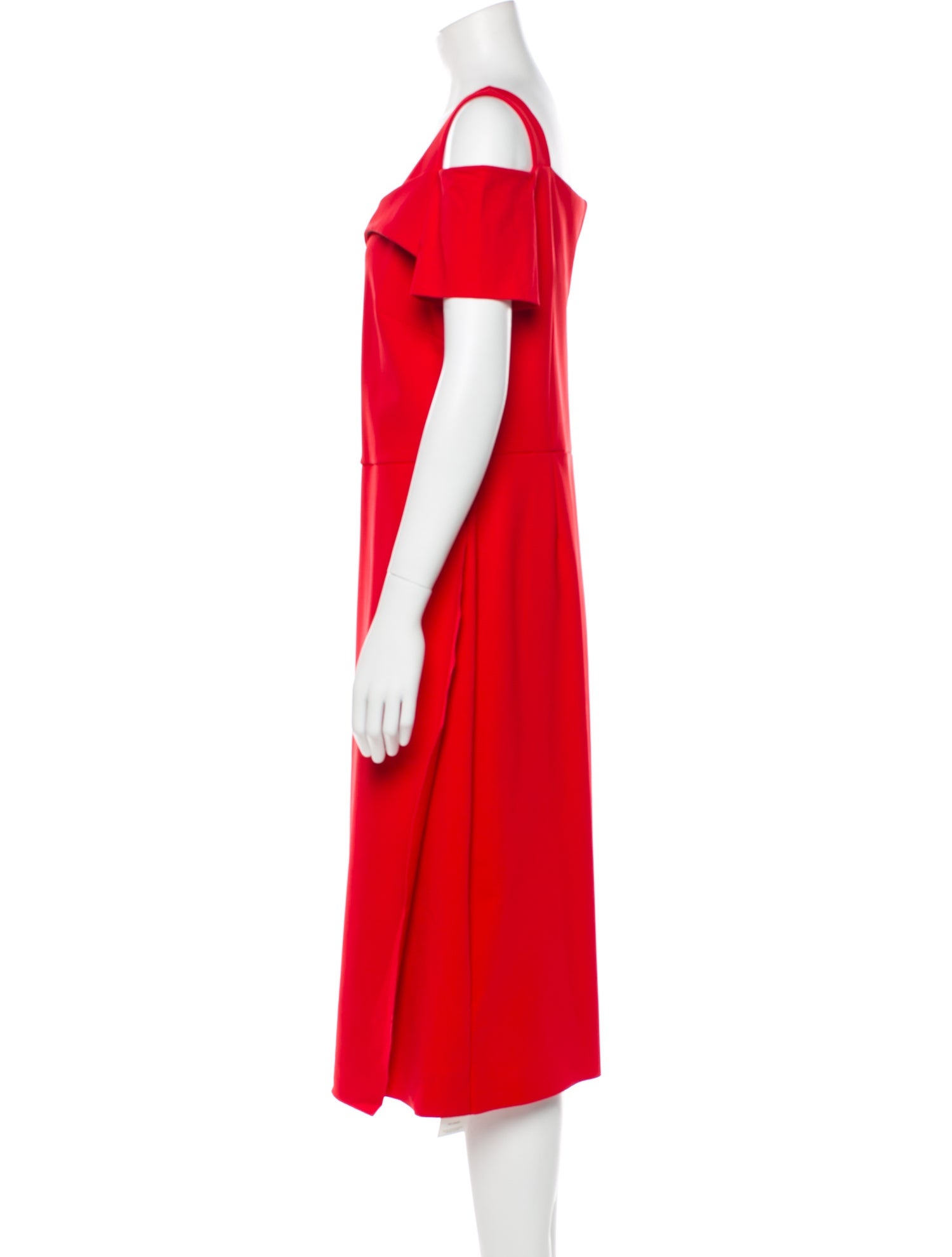 Chiara Boni Cowl Neck Midi Length Dress