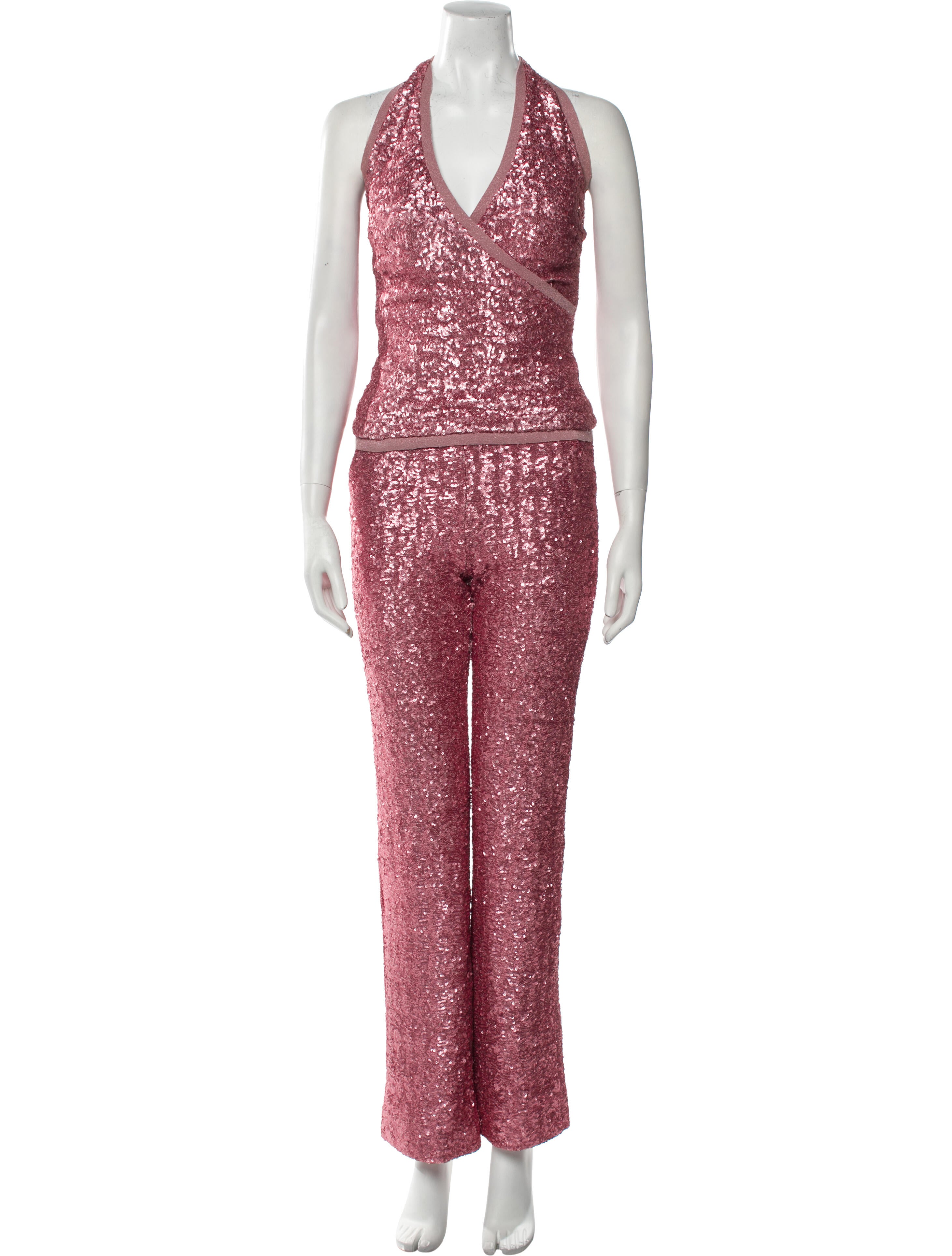 Chiara Boni Sequin Embellishments Pant Set