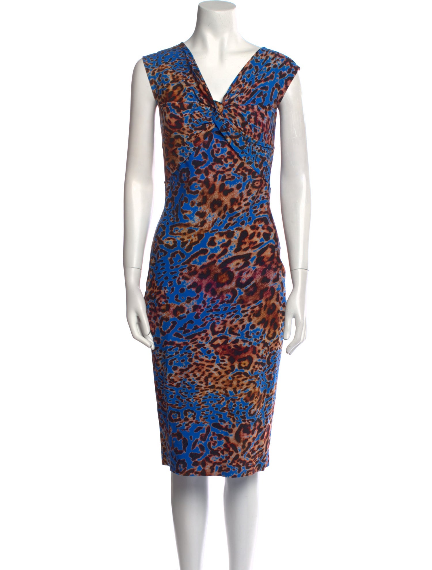 Chiara Boni Animal Print Knee-Length Dress