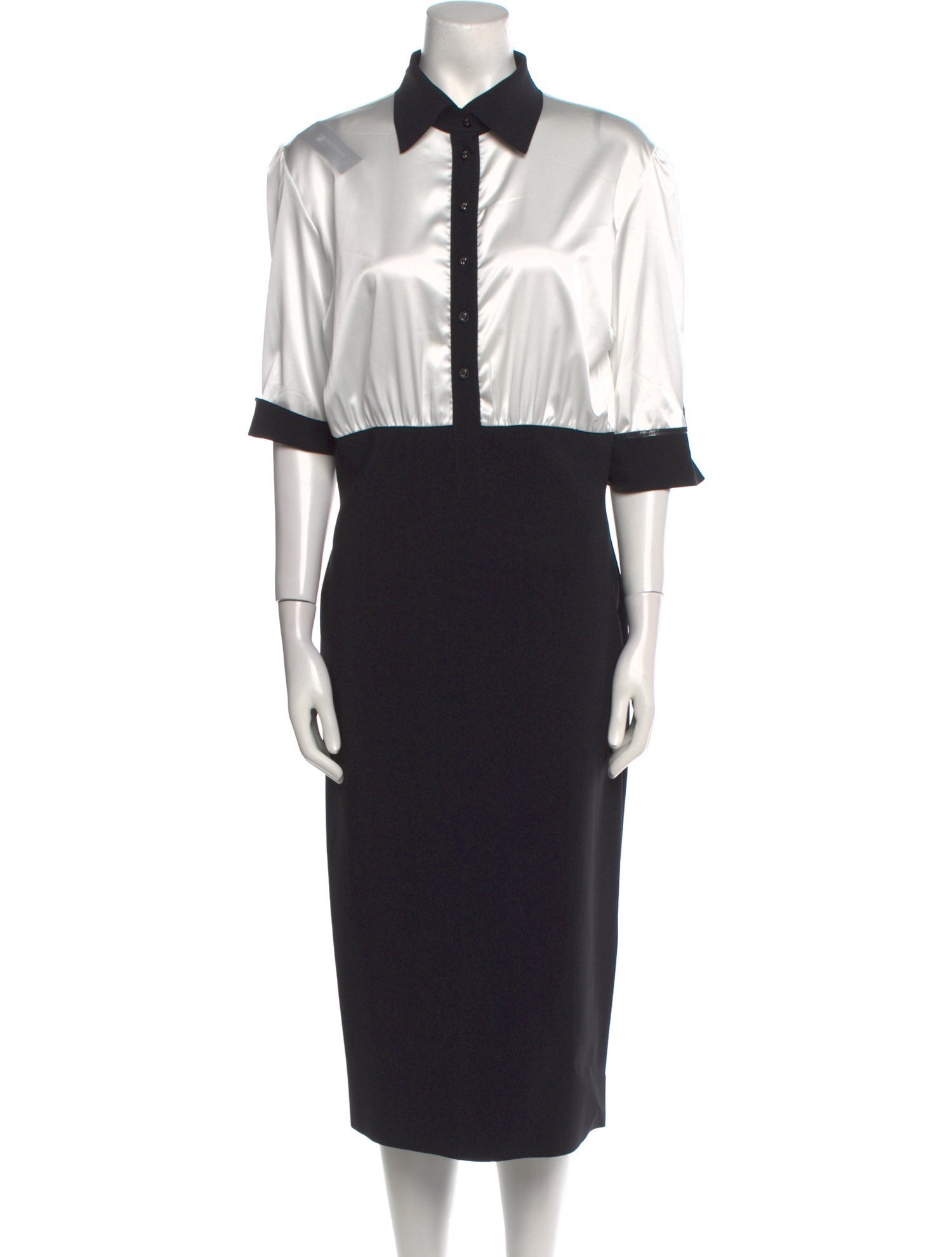 Chiara Boni Colorblock Pattern Midi Length Dress