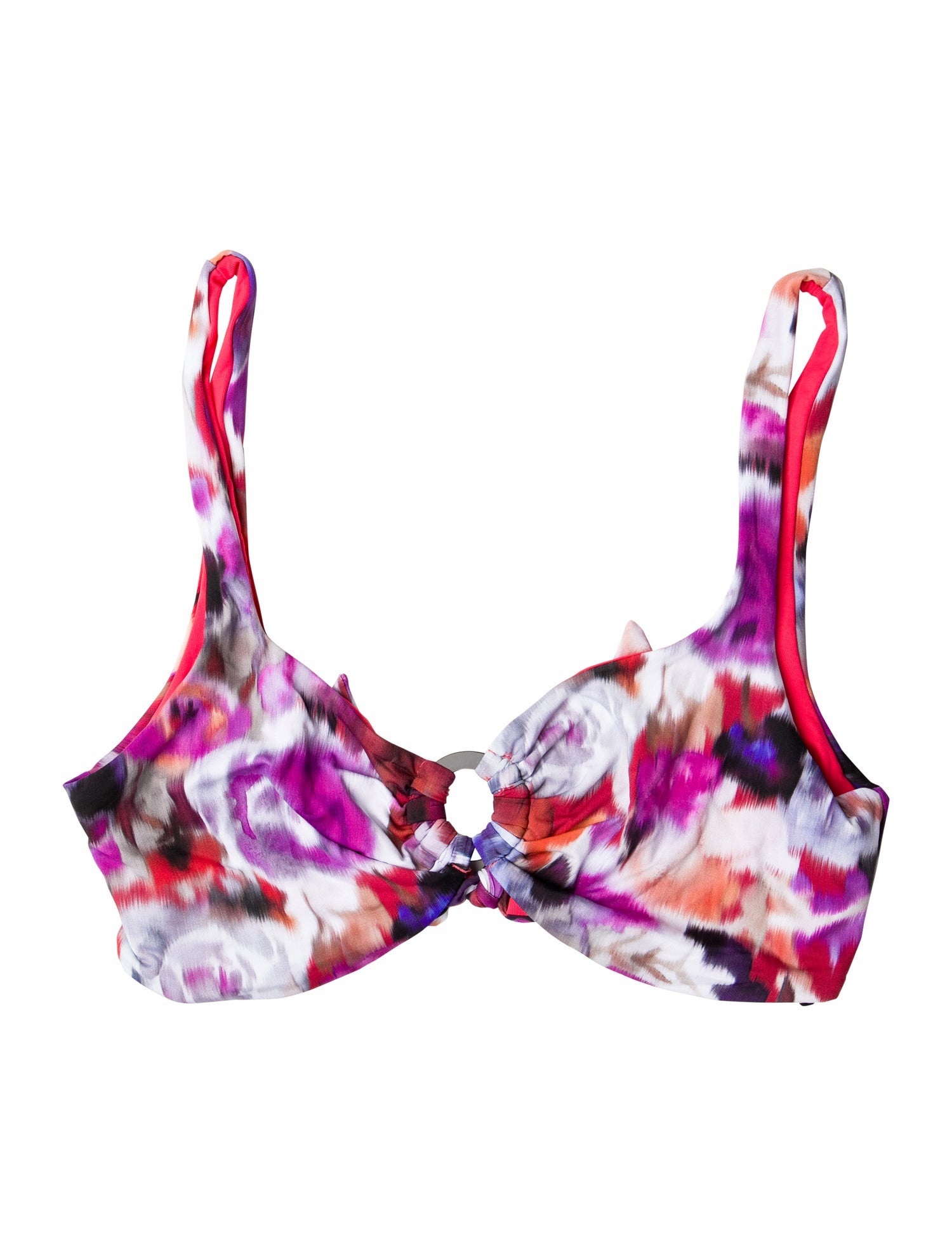 Chiara Boni Printed Keyhole Accent Top