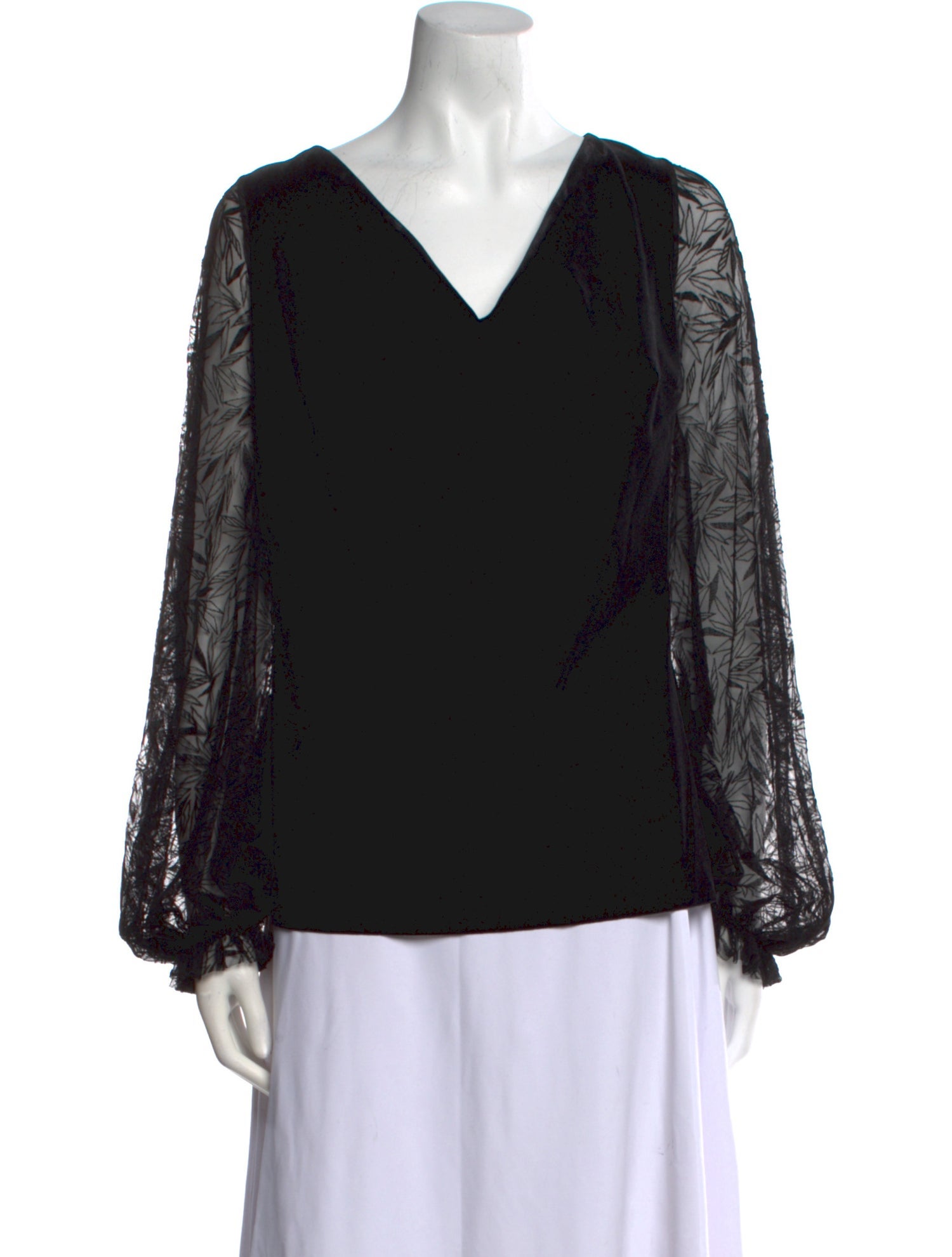 Chiara Boni V-Neck Long Sleeve Blouse