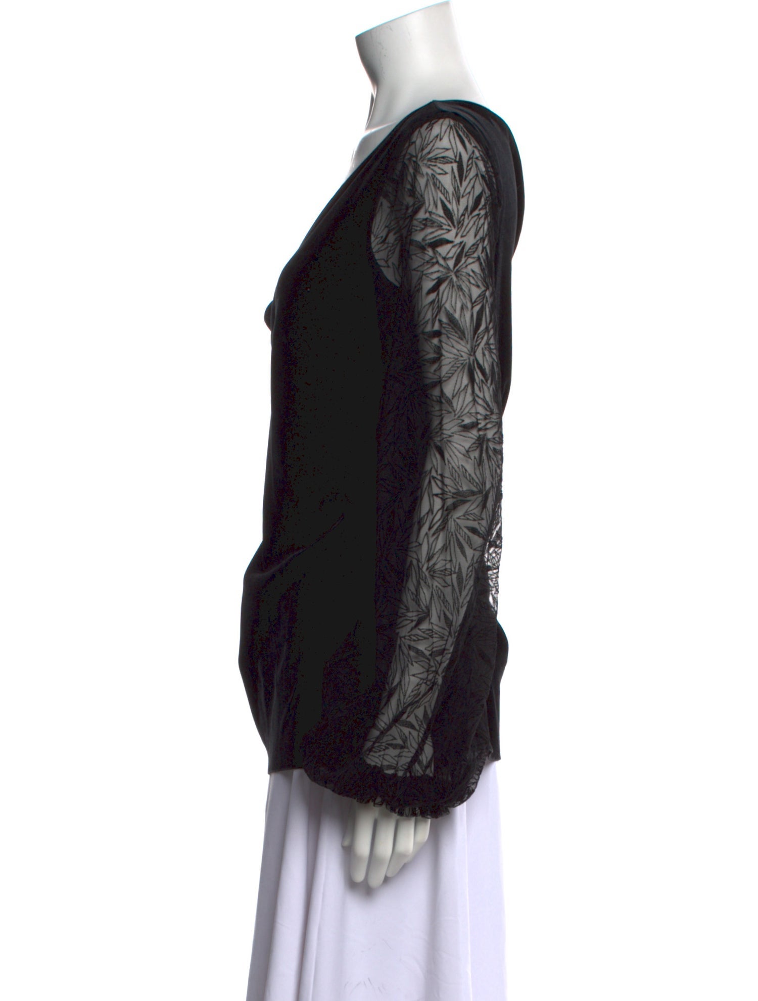 Chiara Boni V-Neck Long Sleeve Blouse