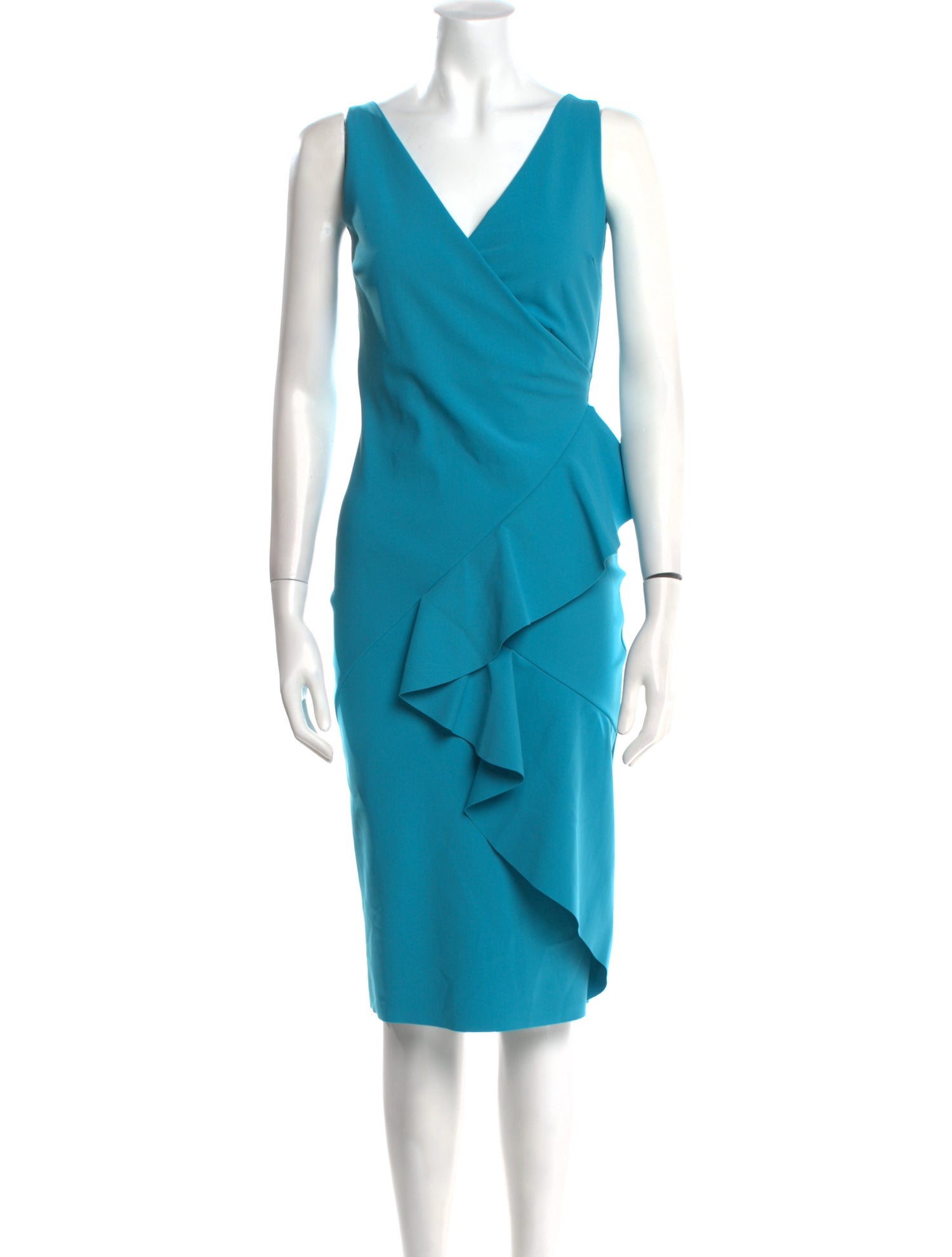 Chiara Boni V-Neck Knee-Length Dress