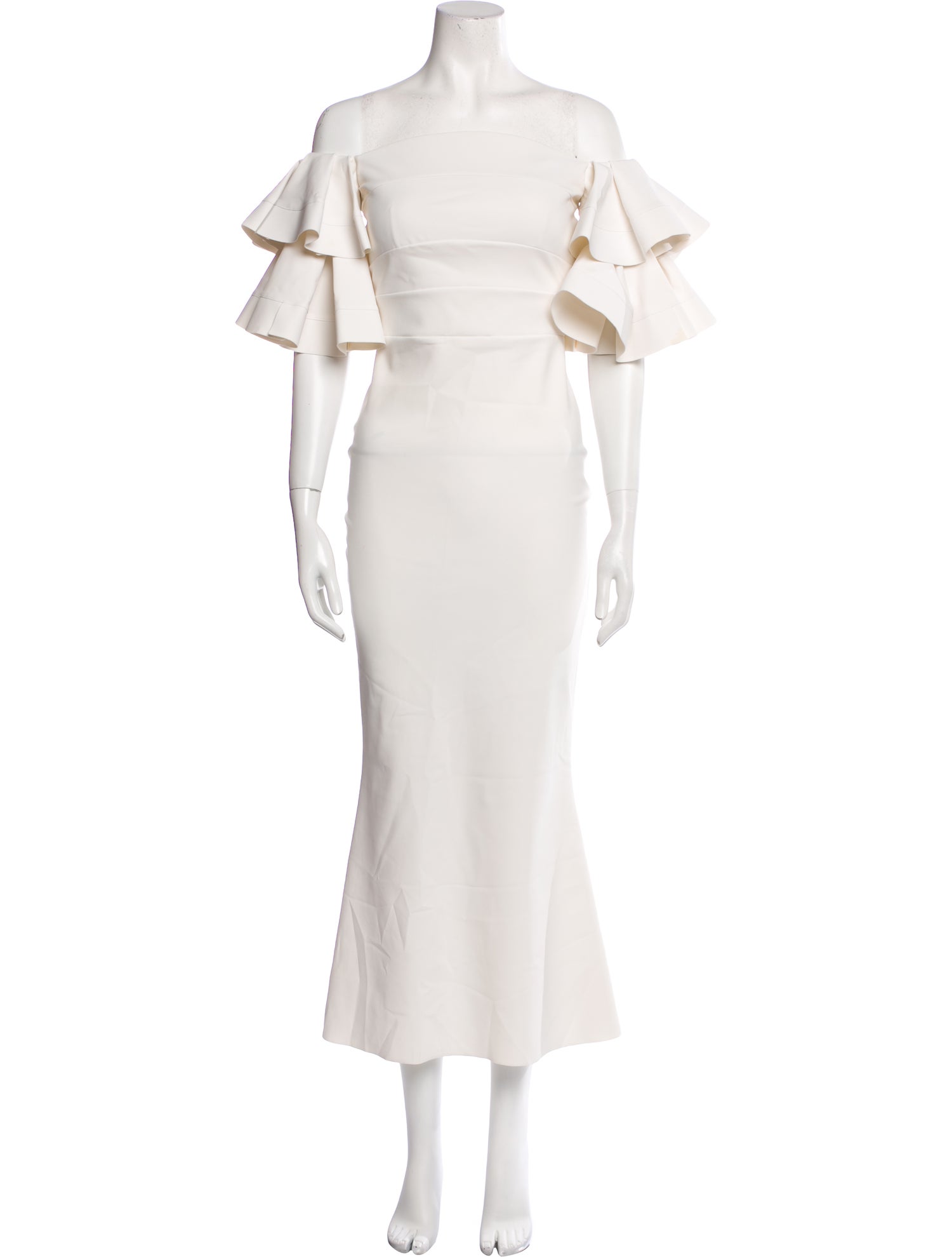 Chiara Boni Off-The-Shoulder Midi Length Dress