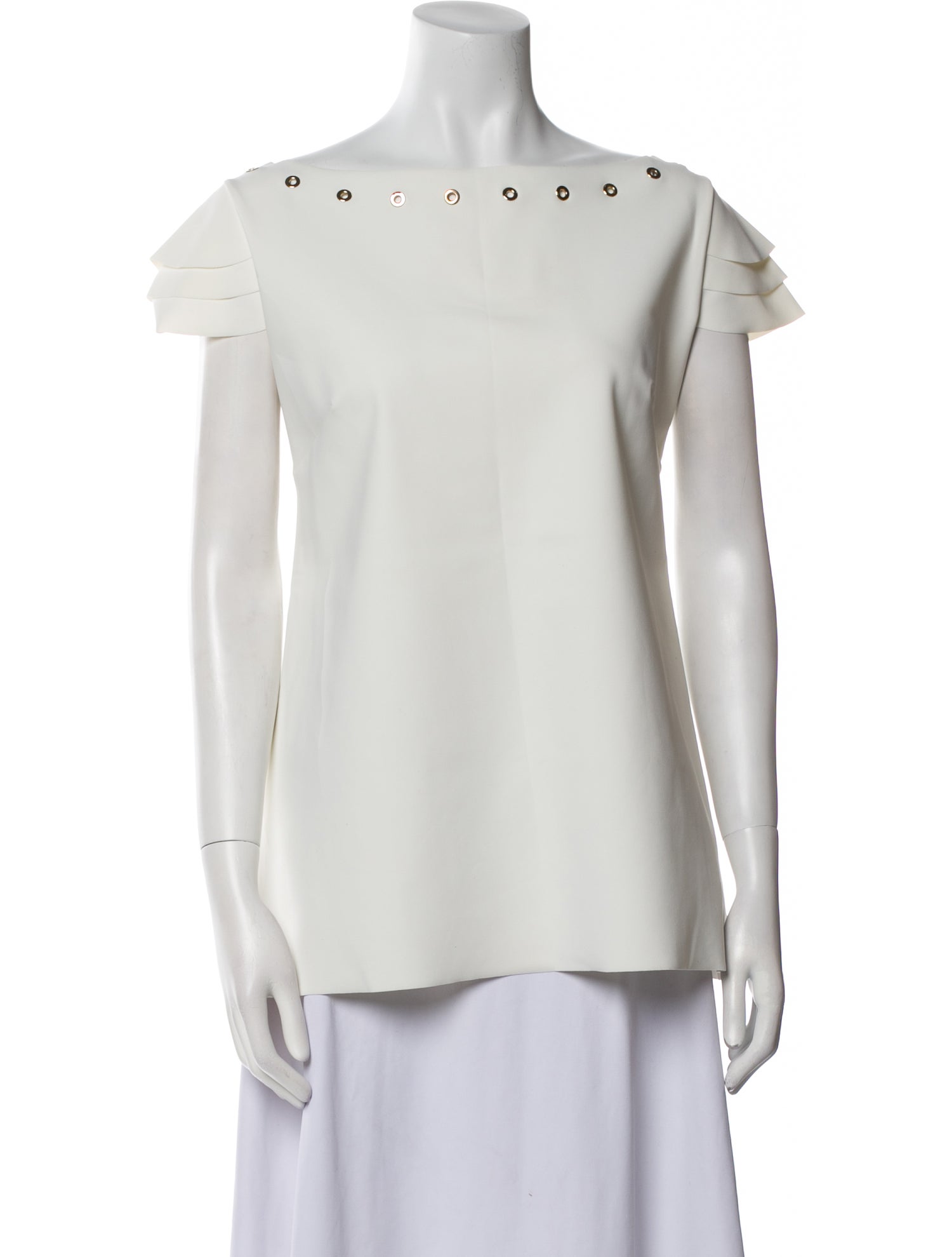 Chiara Boni Bateau Neckline Short Sleeve T-Shirt