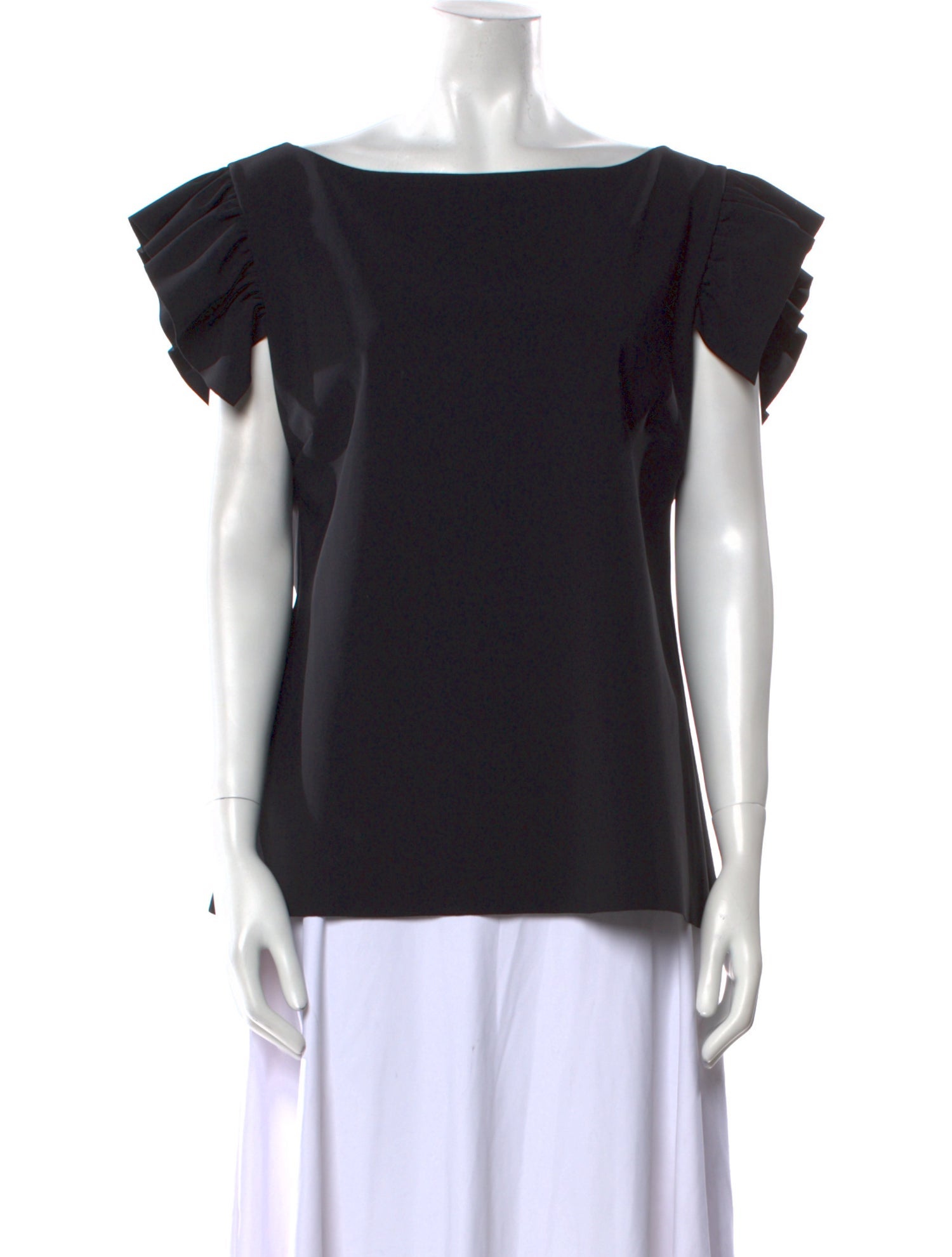 Chiara Boni Bateau Neckline Short Sleeve Top