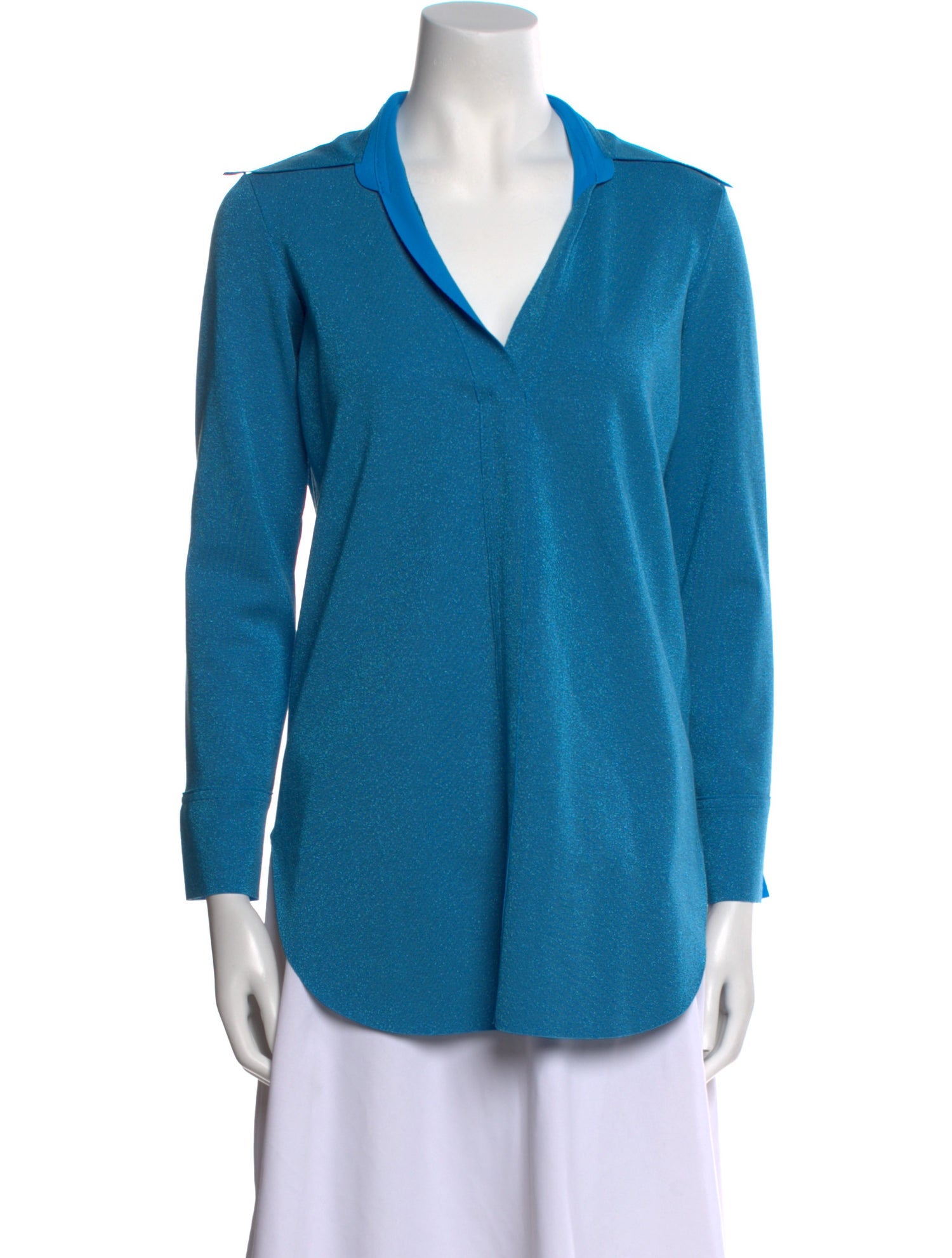 Chiara Boni Nylon V-Neck Polo