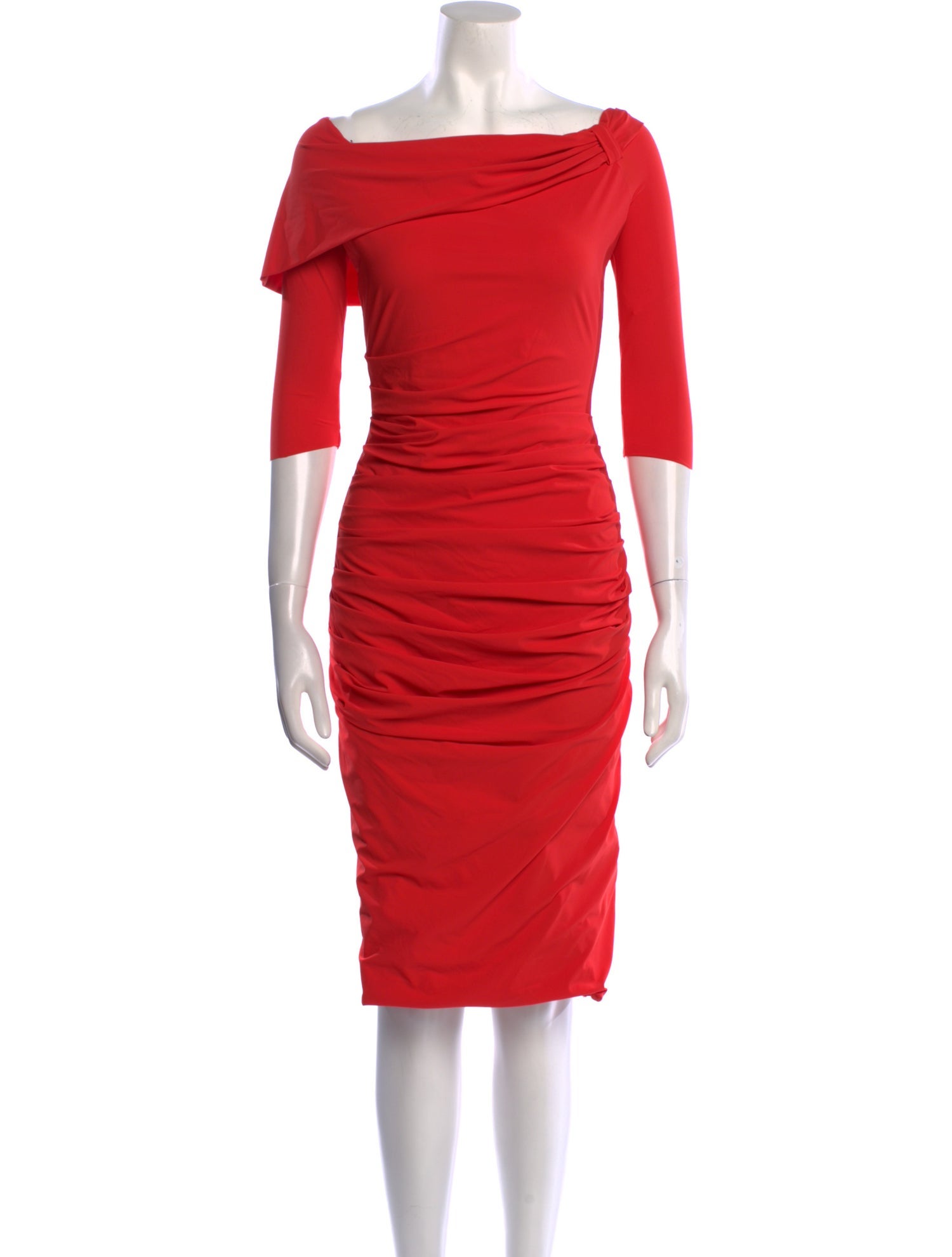 Chiara Boni Cowl Neck Knee-Length Dress