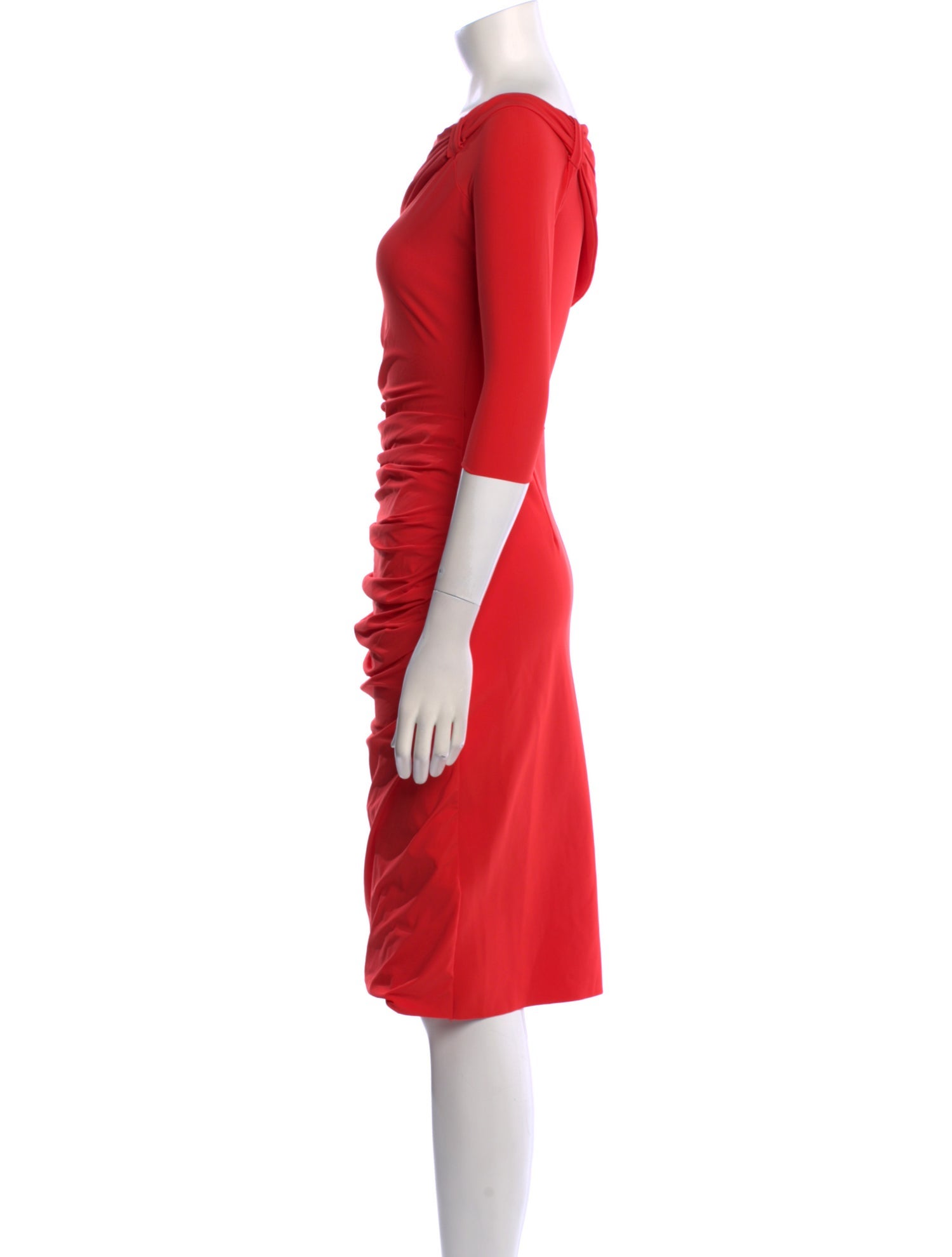 Chiara Boni Cowl Neck Knee-Length Dress
