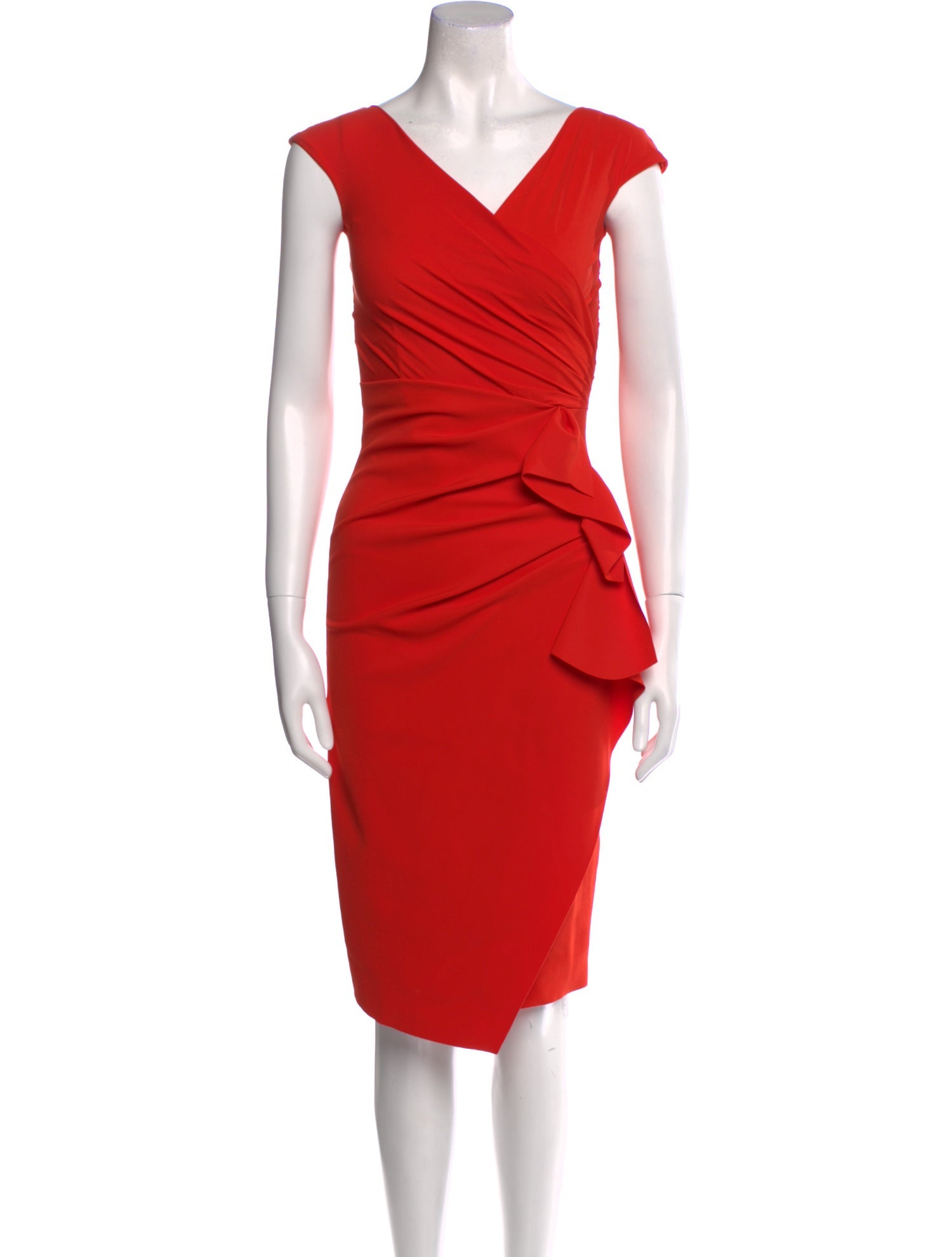 Chiara Boni V-Neck Knee-Length Dress