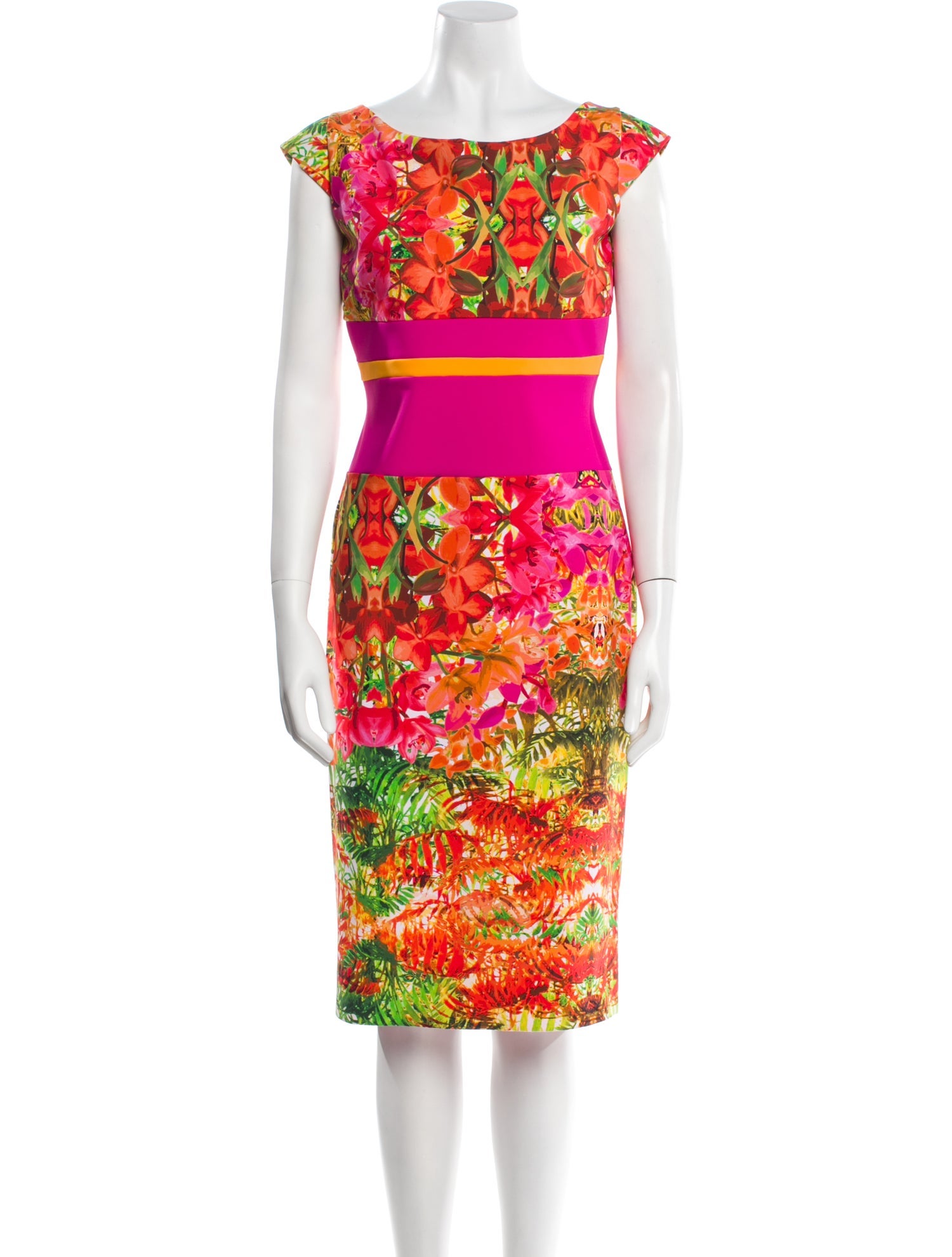 Chiara Boni Floral Print Midi Length Dress w/ Tags
