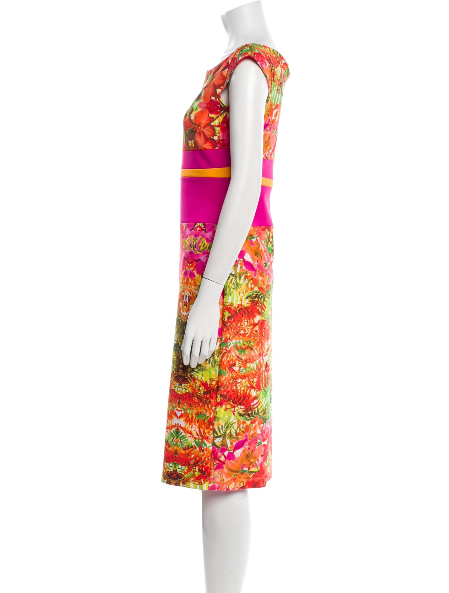 Chiara Boni Floral Print Midi Length Dress w/ Tags