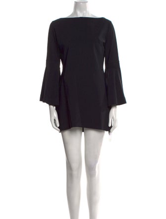 Chiara Boni Bateau Neckline Mini Dress