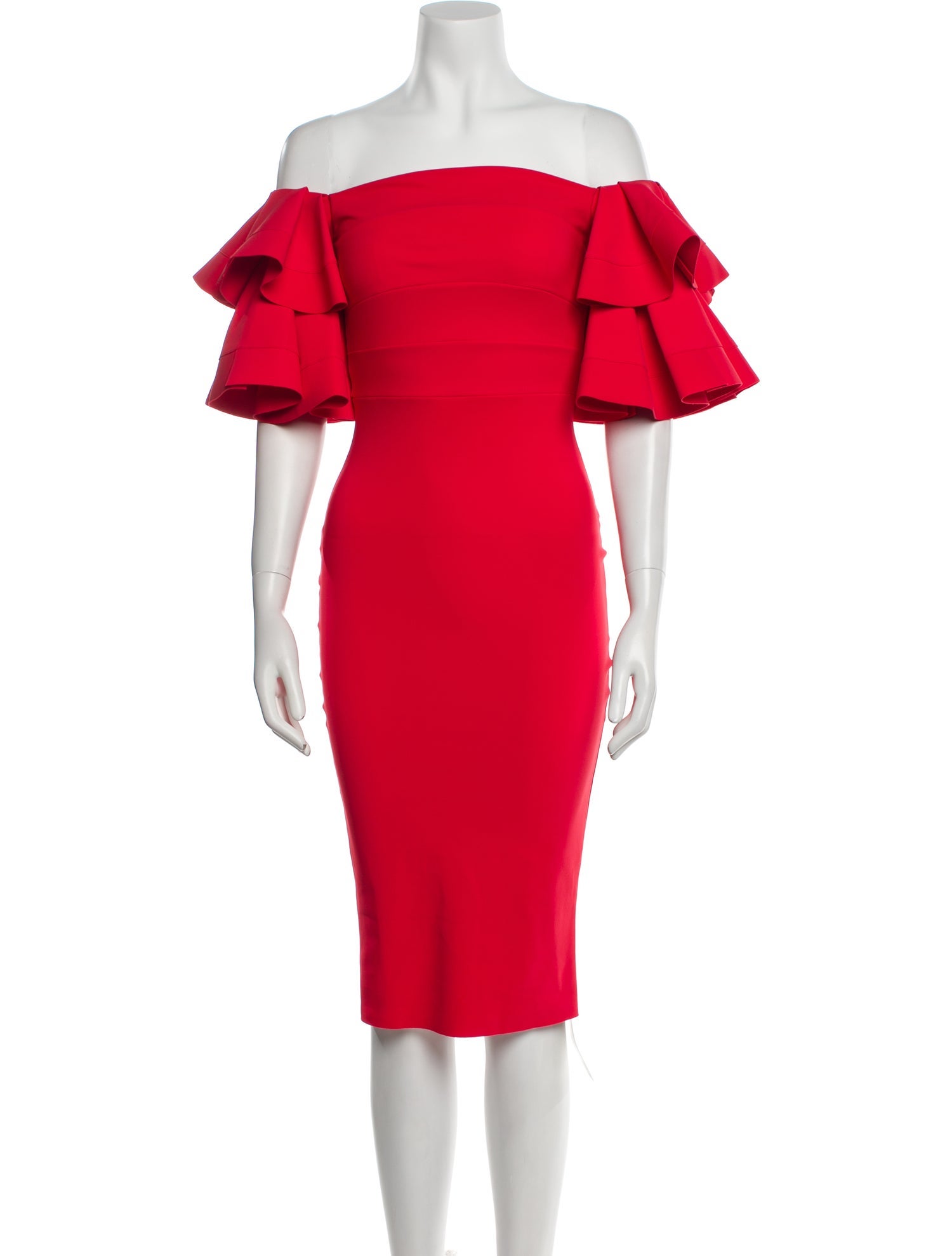 Chiara Boni Off-The-Shoulder Knee-Length Dress