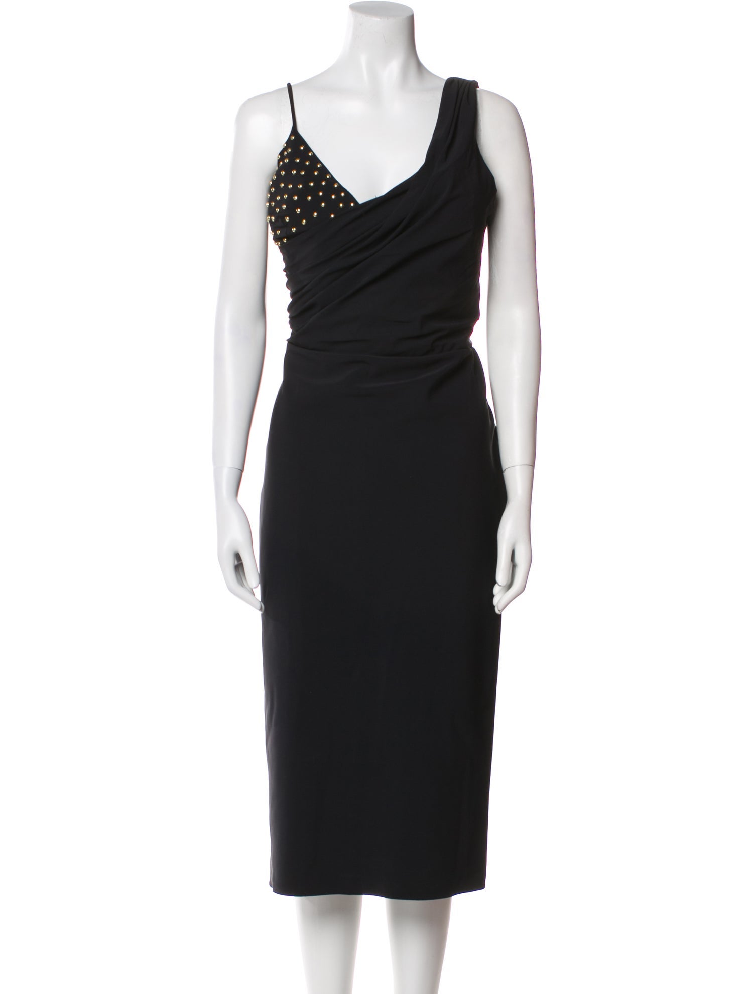 Chiara Boni Cowl Neck Midi Length Dress